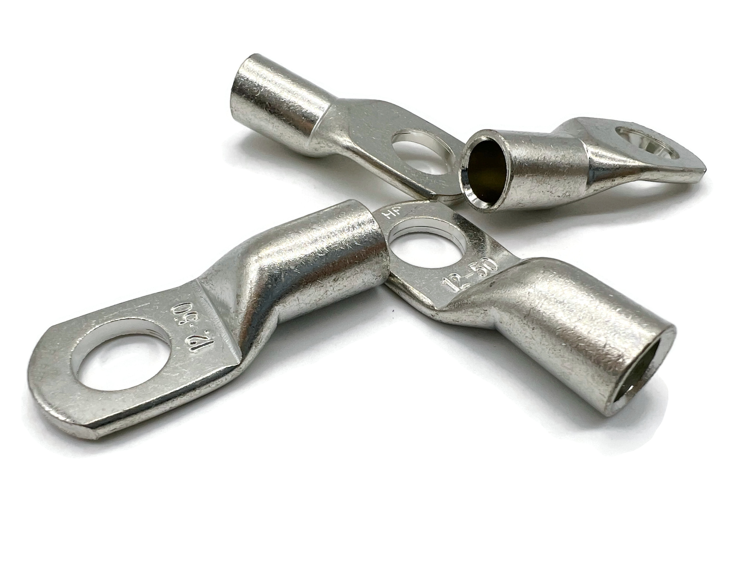 Kabelschuh 50mm2 M12 4x für Batteriekabel optimal für kupfergeflochtene Kabel 8mm - Vorschau 3