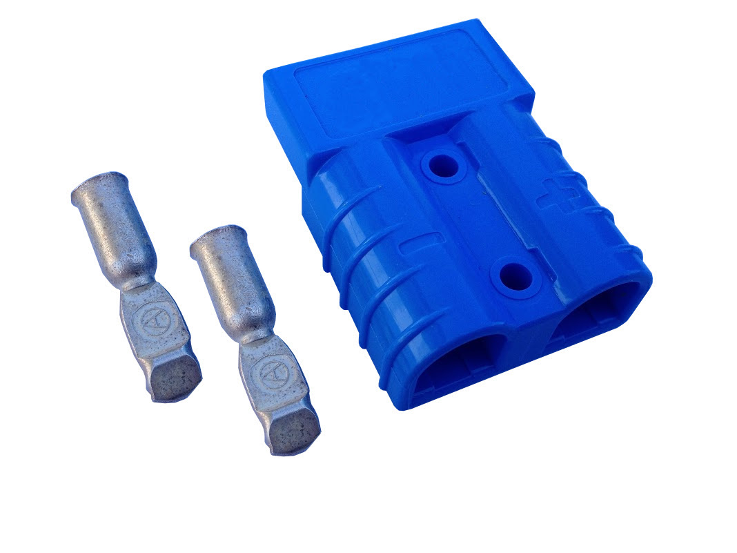 Batteriestecker 50A 10 mm2 blau Set Steckverbinder - Vorschau 3
