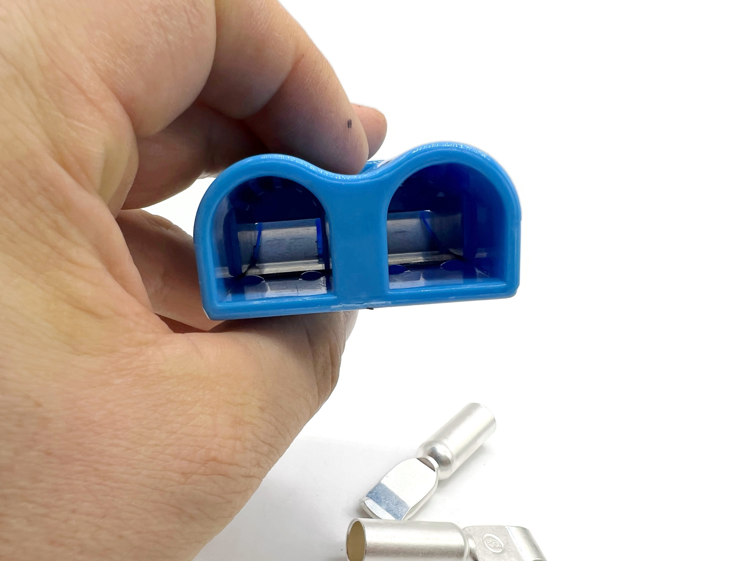 Batterie Stecker 175A 50 mm² blau für Gabelstapler max 600V Dauerstrom 175A schlagfest - Vorschau 3