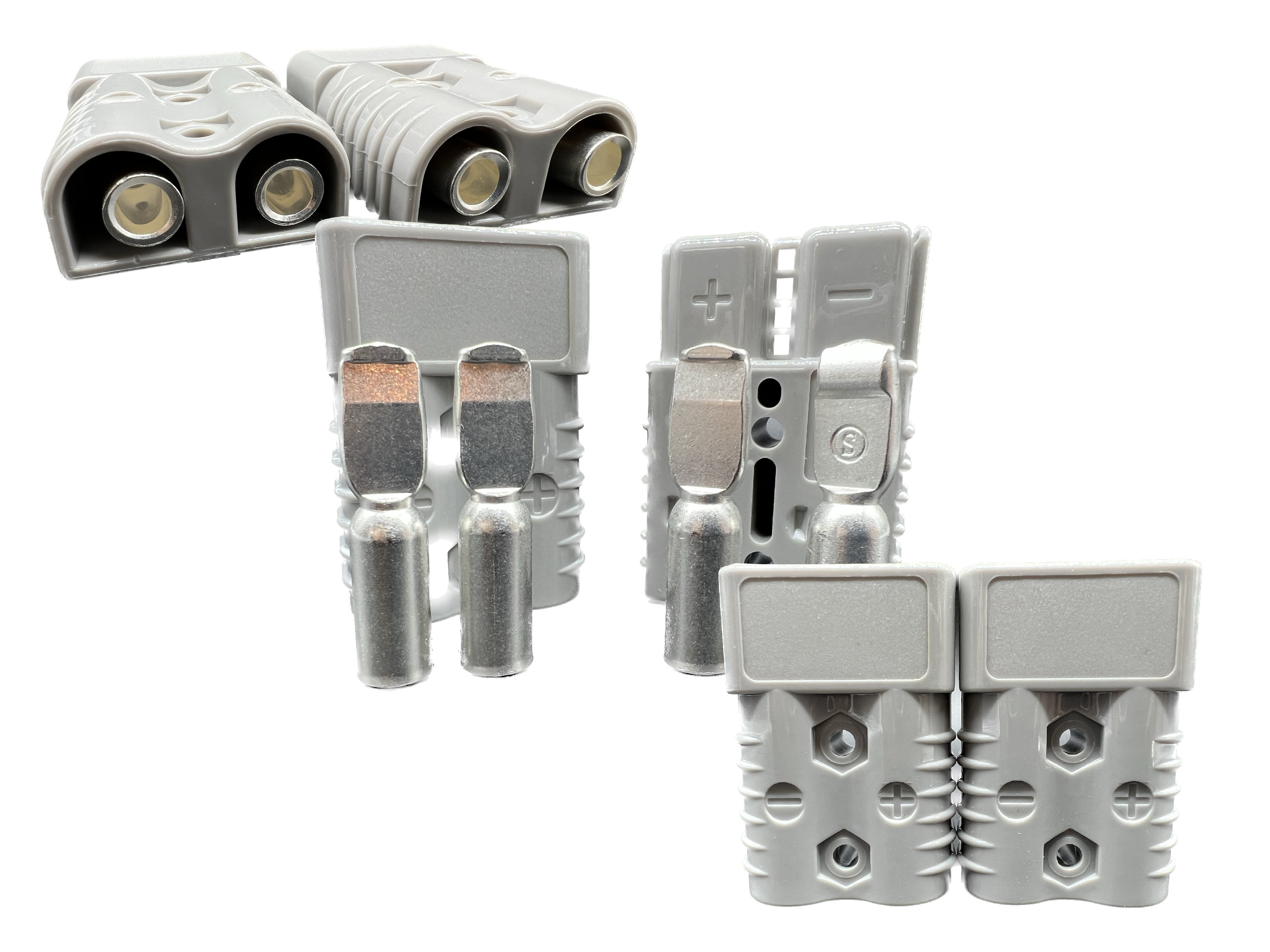 Batterie Stecker 175A 35 mm2 grau Steckverbinder für Gabelstapler mit versilberten Kupferkontakten - Vorschau 5