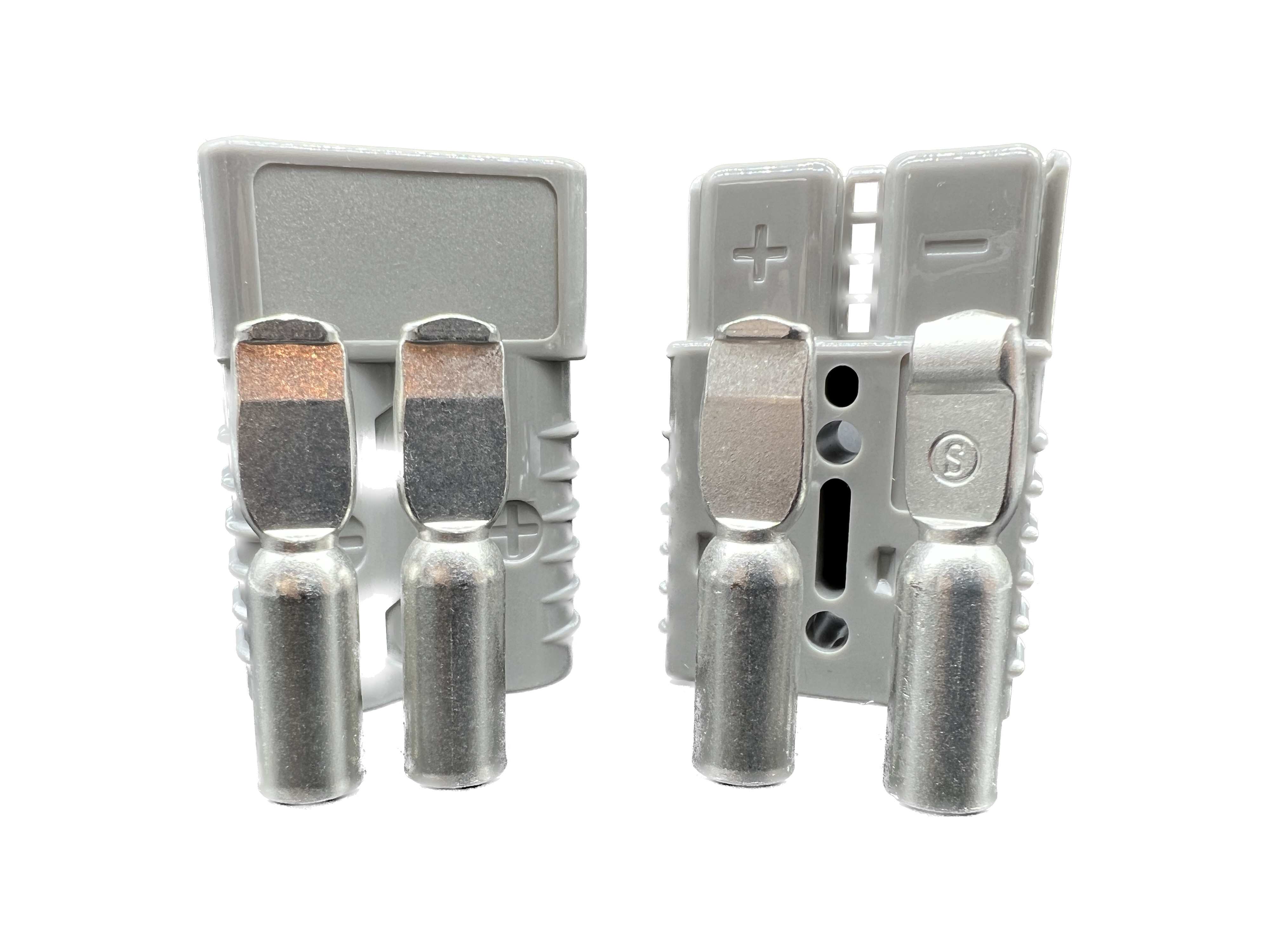 Batterie Stecker 175A 35 mm2 grau Steckverbinder für Gabelstapler mit versilberten Kupferkontakten