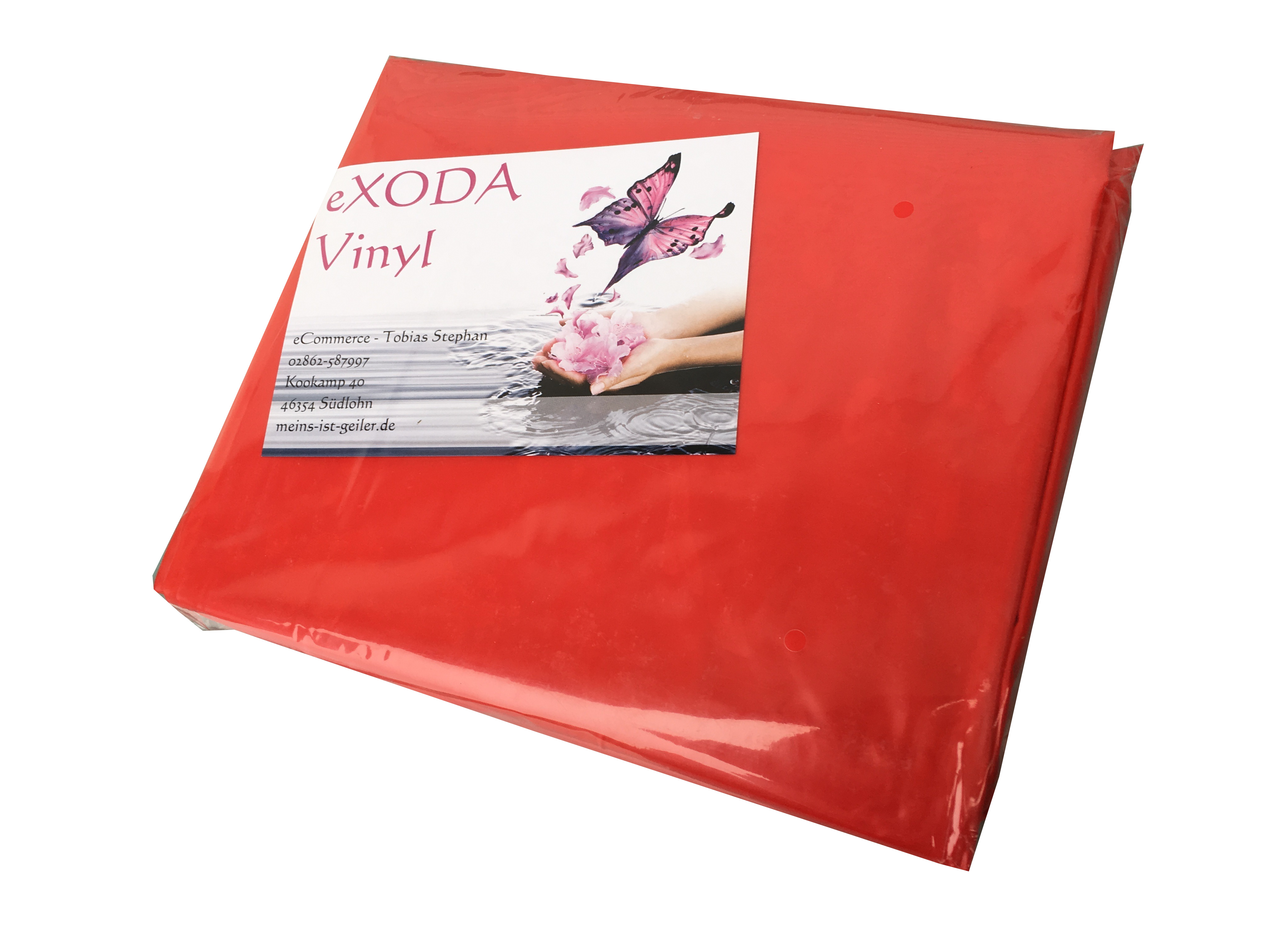 abwaschbare Vinyl Tischdecke rot zuschneidbar 200x230cm wasserfest robust für Garten - Vorschau 3