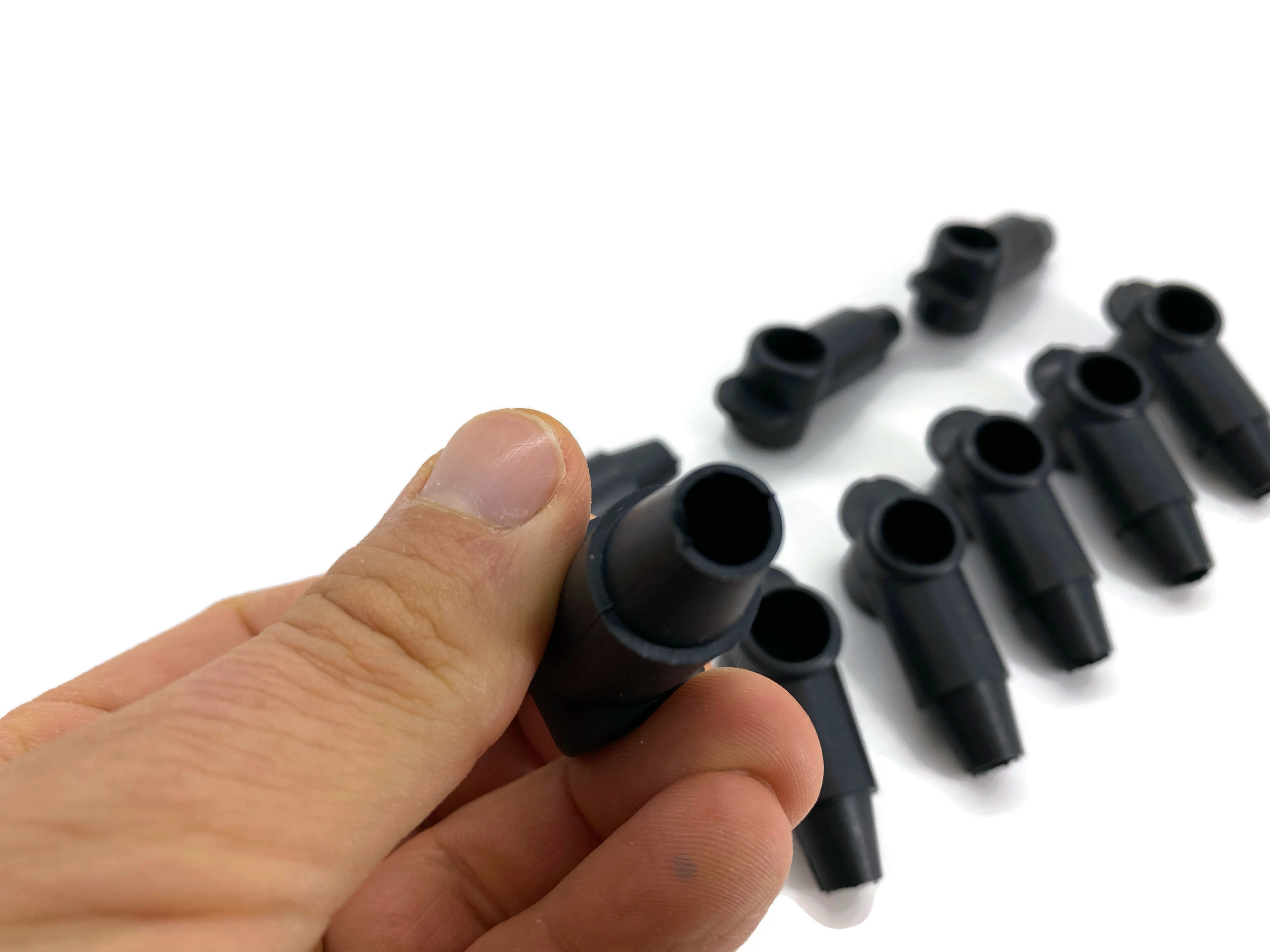 10x Polschutzkappe für Kabel 16 25 35 50 mm² 14mm Schwarz konisch zulaufend temperaturbeständig - Vorschau 6