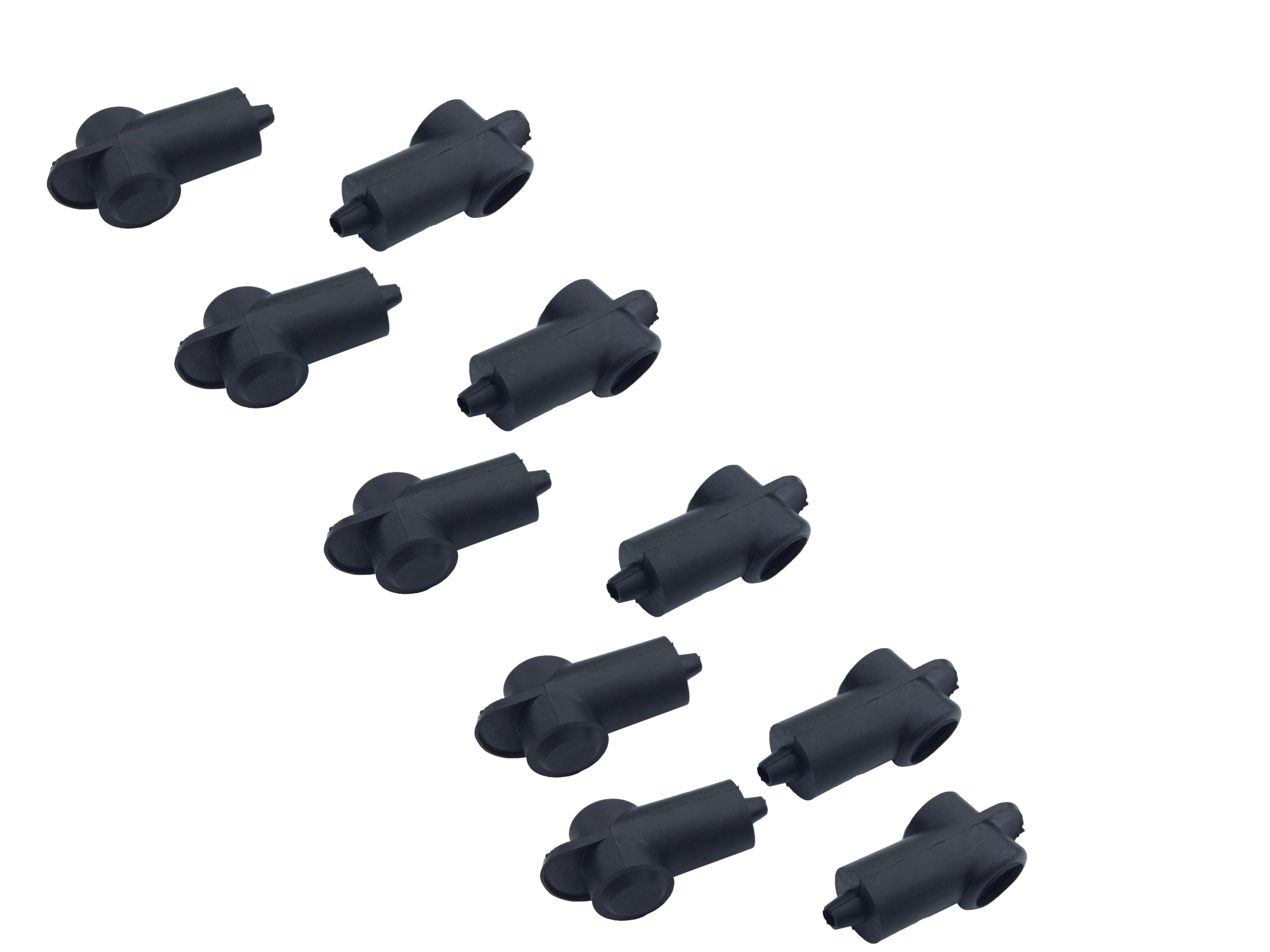 10x Kabelschutzkappen für Kabel 1,5 bis 10 mm² Kopf 12mm schwarz aus PVC - Vorschau 7