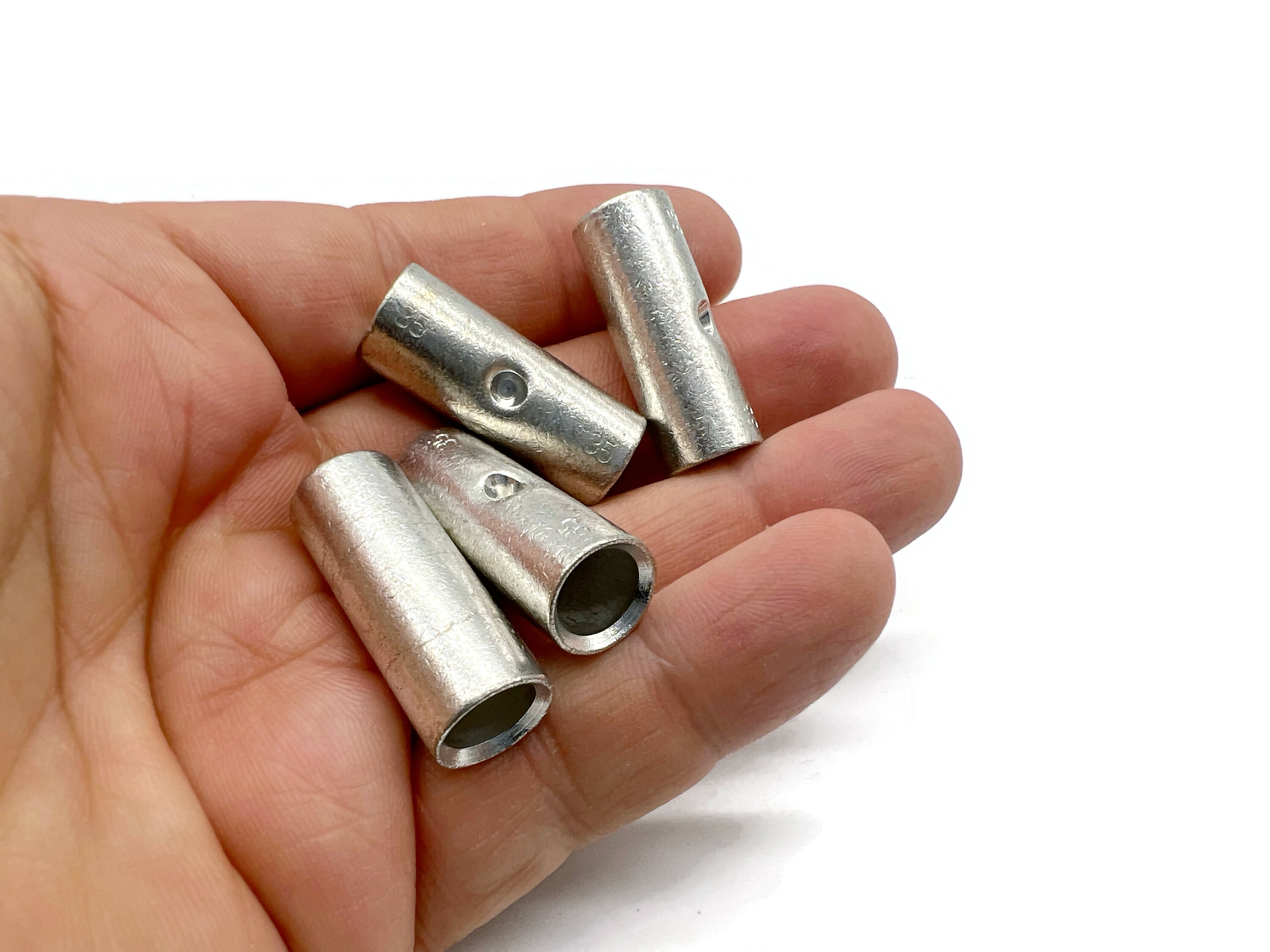 4x Stossverbinder 35mm² für Batteriekabel zum Verpressen Loten Kabelverbindungen verzinnt - Vorschau 2