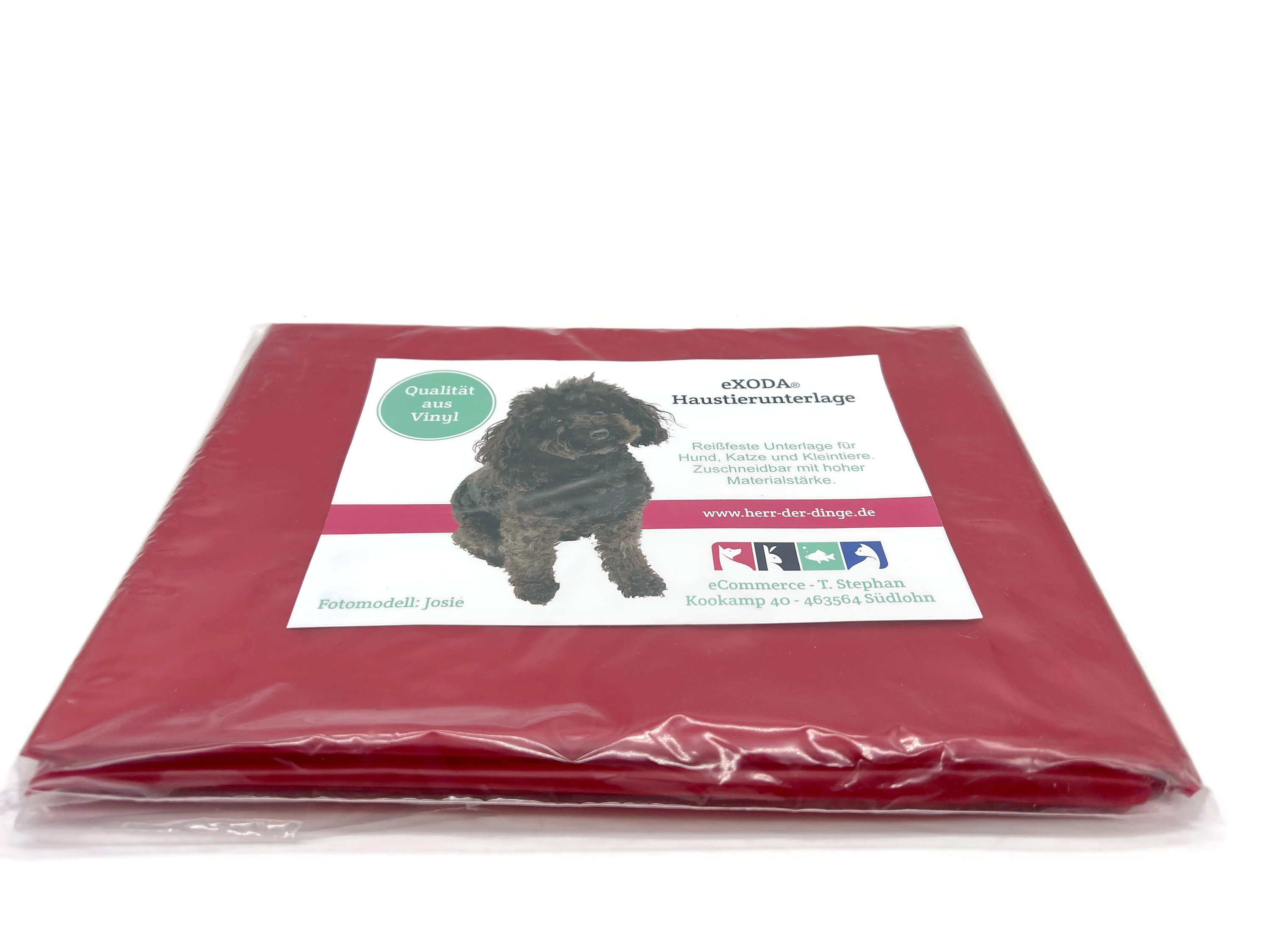 Haustier Unterlage für Hunde und Katzen 180x260cm waschmaschinenfest bis 95° rot flexibel - Vorschau 5