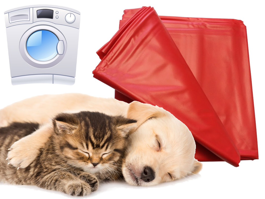 Haustier Unterlage für Hunde und Katzen 180x260cm waschmaschinenfest bis 95° rot flexibel - Vorschau 2