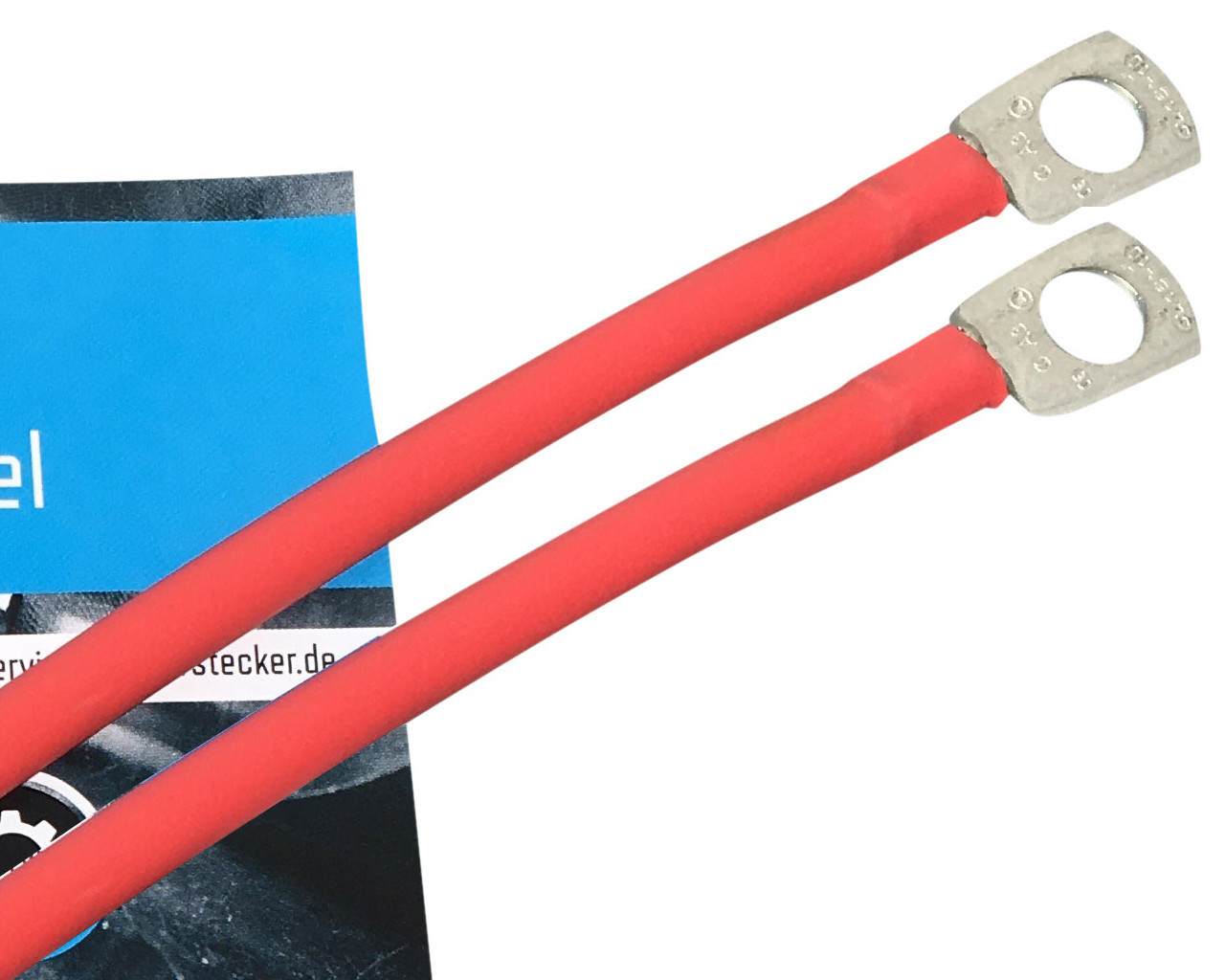 Batteriekabel 25 mm² 100cm mit M6 Kabelschuhen Rot - Vorschau 5