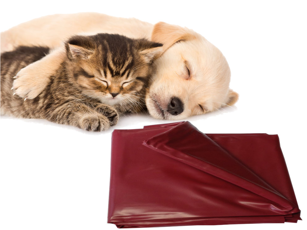 Haustier Unterlage für Hunde und Katzen 200x230 abwaschbar dunkelrot ultra-soft pflegeleicht - Vorschau 2
