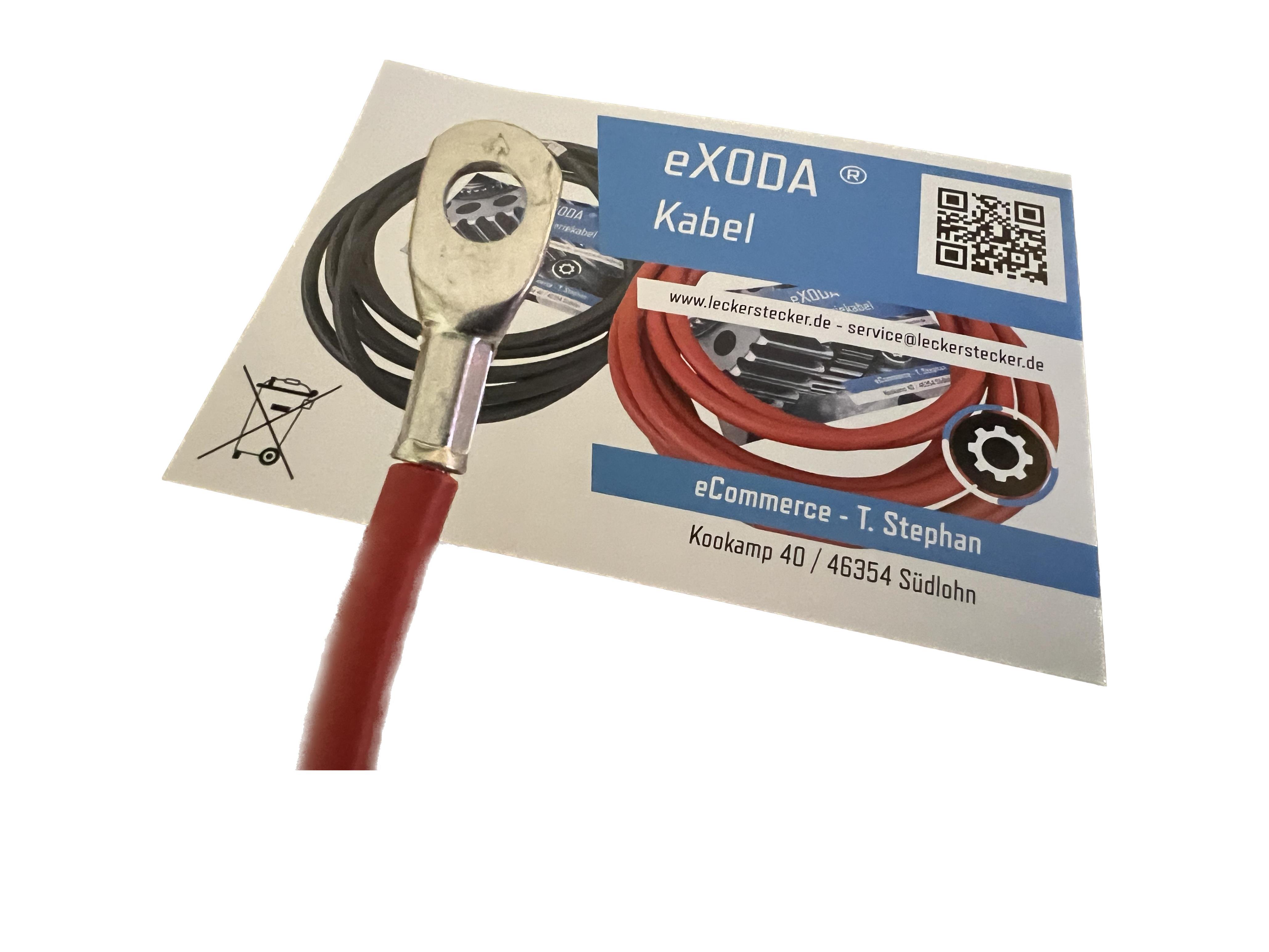 Batteriekabel 25 mm² 50cm mit Kabelschuhen M10 Rot - Vorschau 4