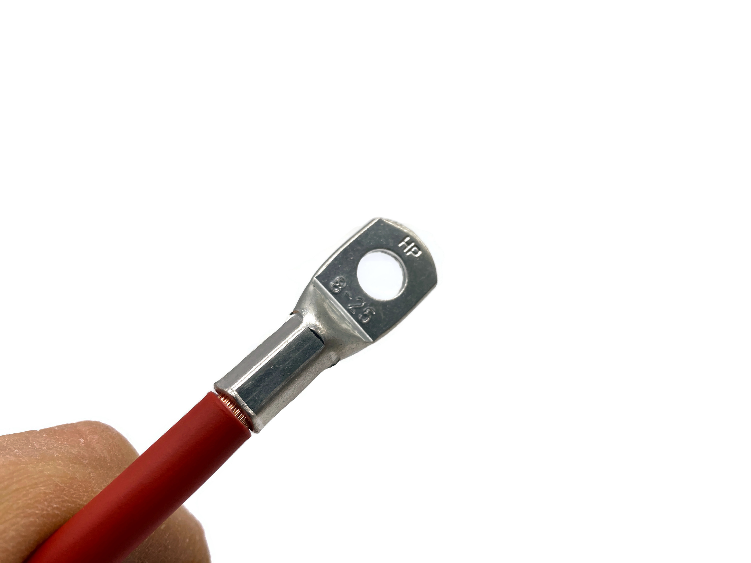 Batteriekabel 25 mm² 50cm M6 M8 Rot für effiziente Stromübertragung Hitzebeständig bis 70 Grad - Vorschau 3