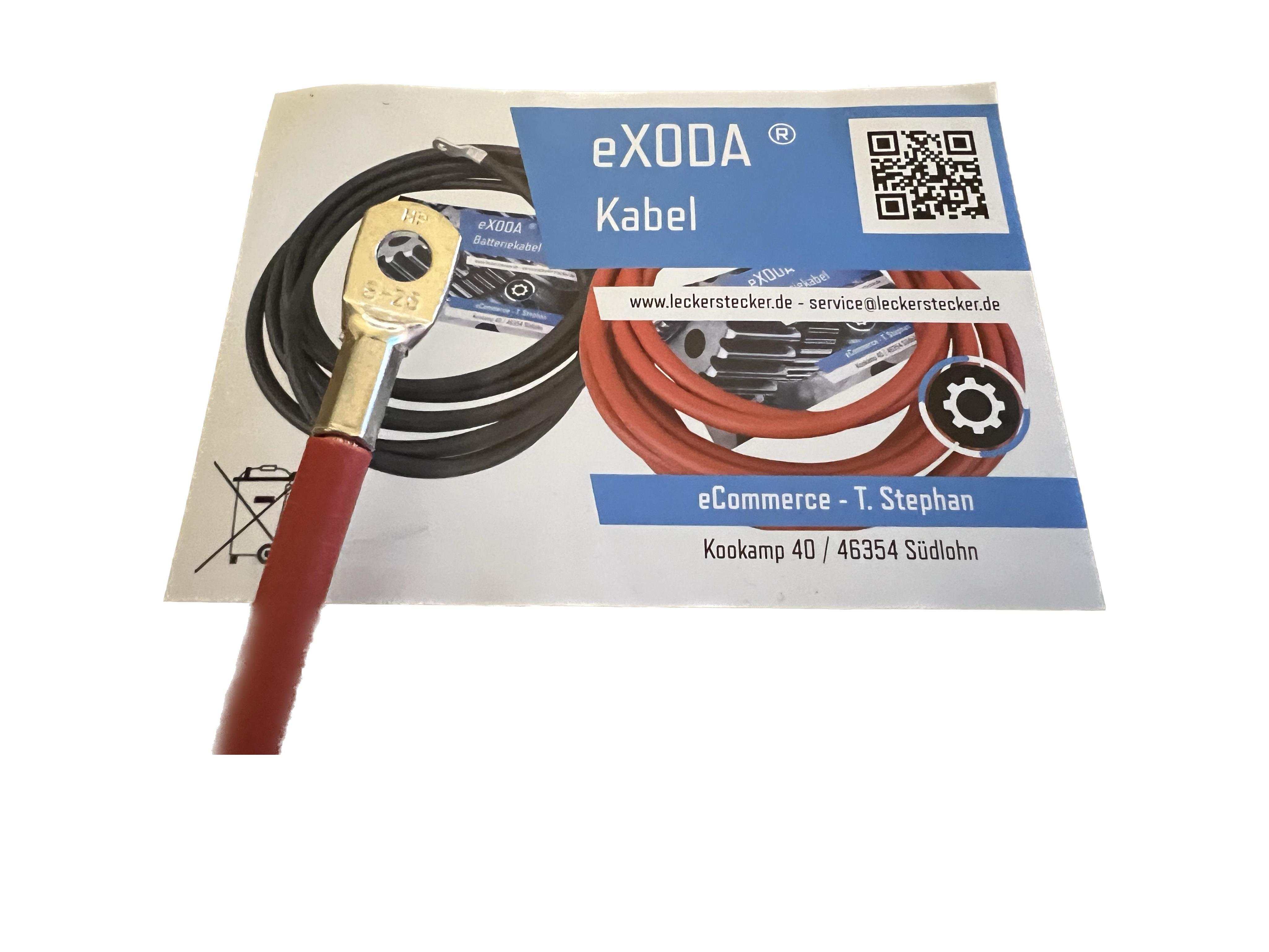 Batteriekabel 25 mm² 50cm M8 Rot für Fahrzeuge aus 99 Prozent Kupfer hochqualitativ - Vorschau 3