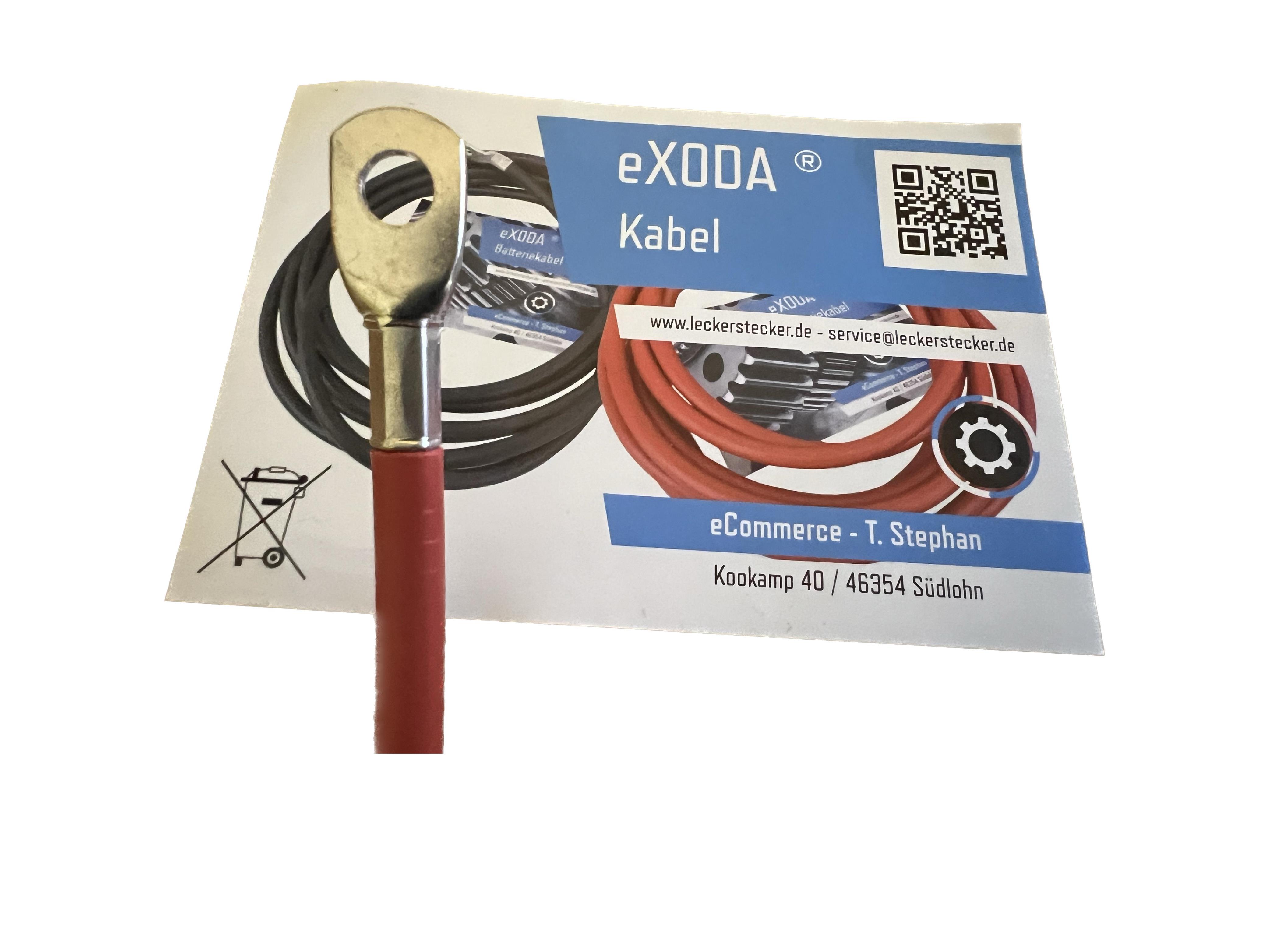 Batteriekabel 25 mm² 50cm M8 Rot für Fahrzeuge aus 99 Prozent Kupfer hochqualitativ - Vorschau 4