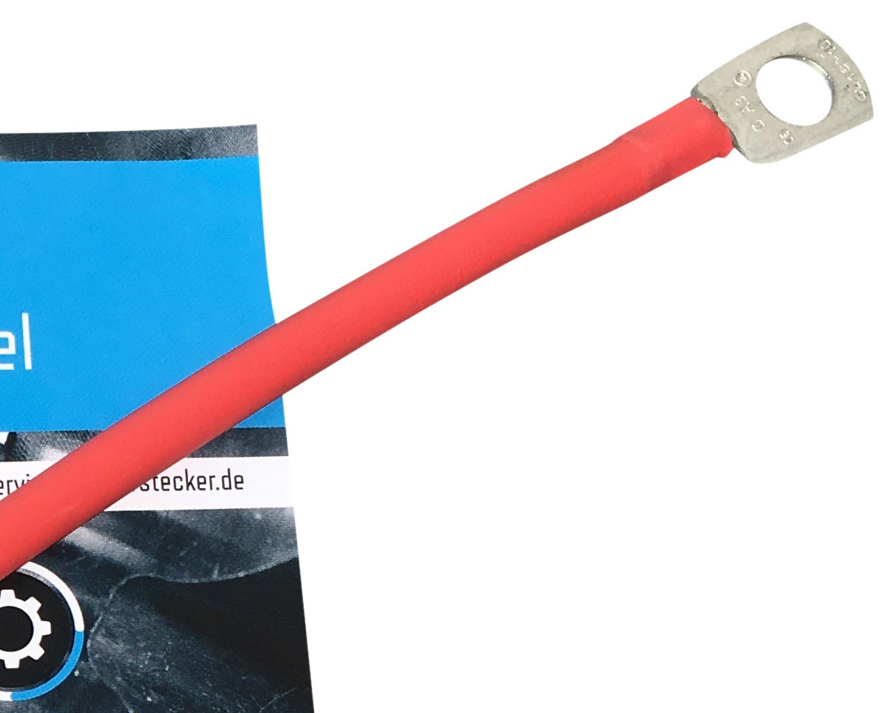Batteriekabel 14 mm² 35cm mit Kabelschuhen M6 Rot - Vorschau 2