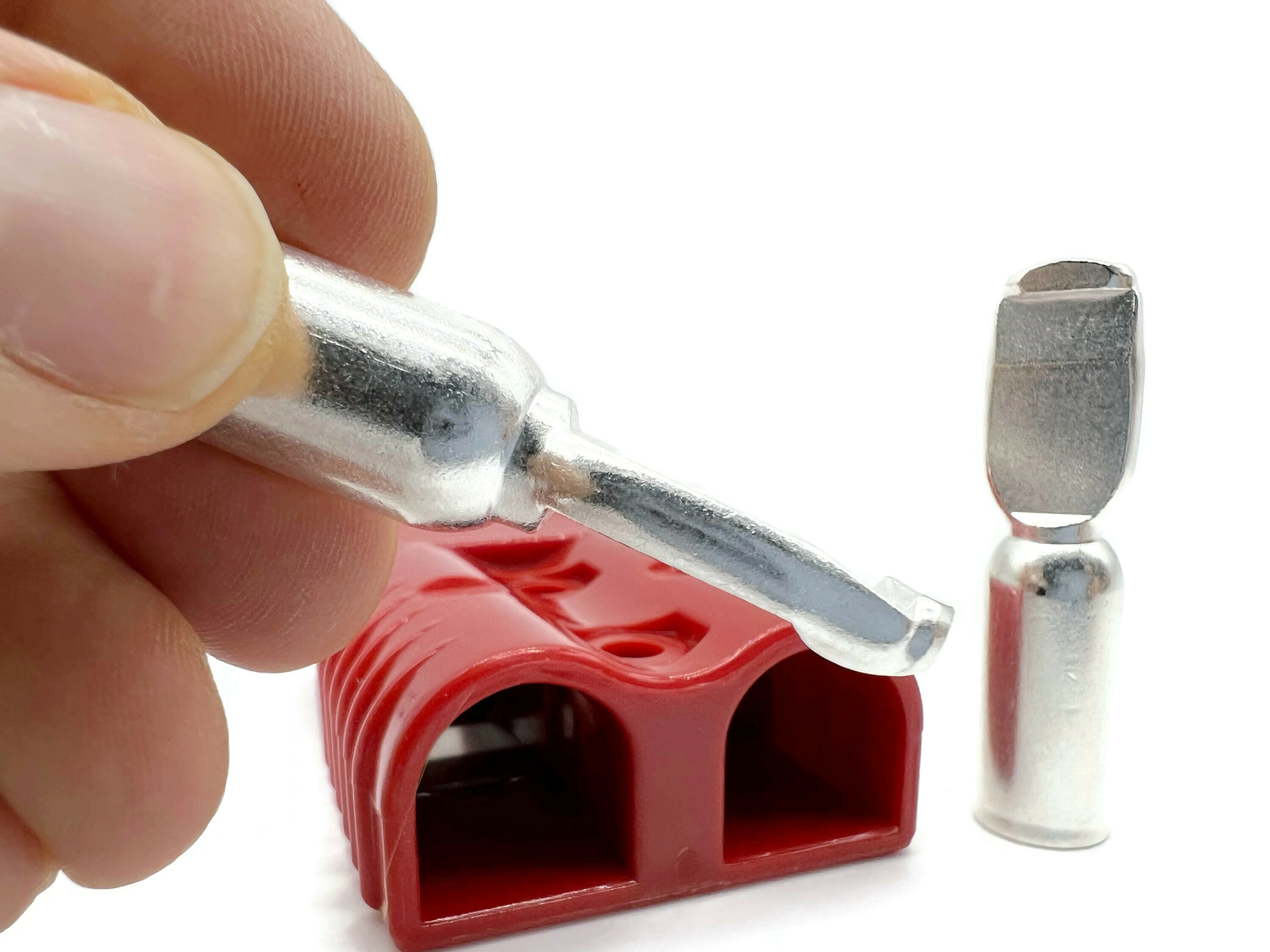 Batterie Stecker 175A 35 mm2 rot Steckverbinder für Gabelstapler Kabel mit robustem Gehäuse - Vorschau 7
