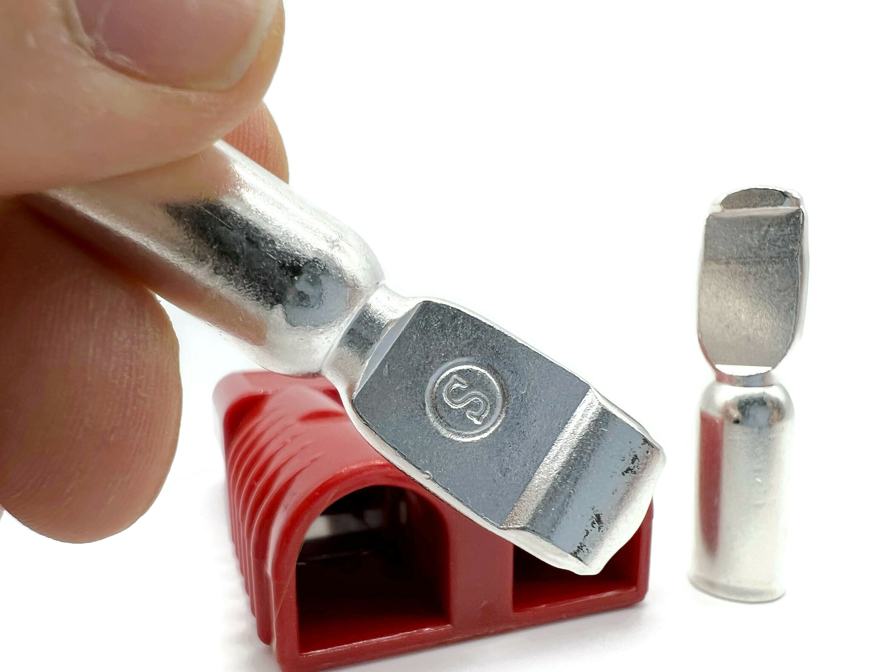 Batterie Stecker 175A 35 mm2 rot Steckverbinder für Gabelstapler Kabel mit robustem Gehäuse - Vorschau 3