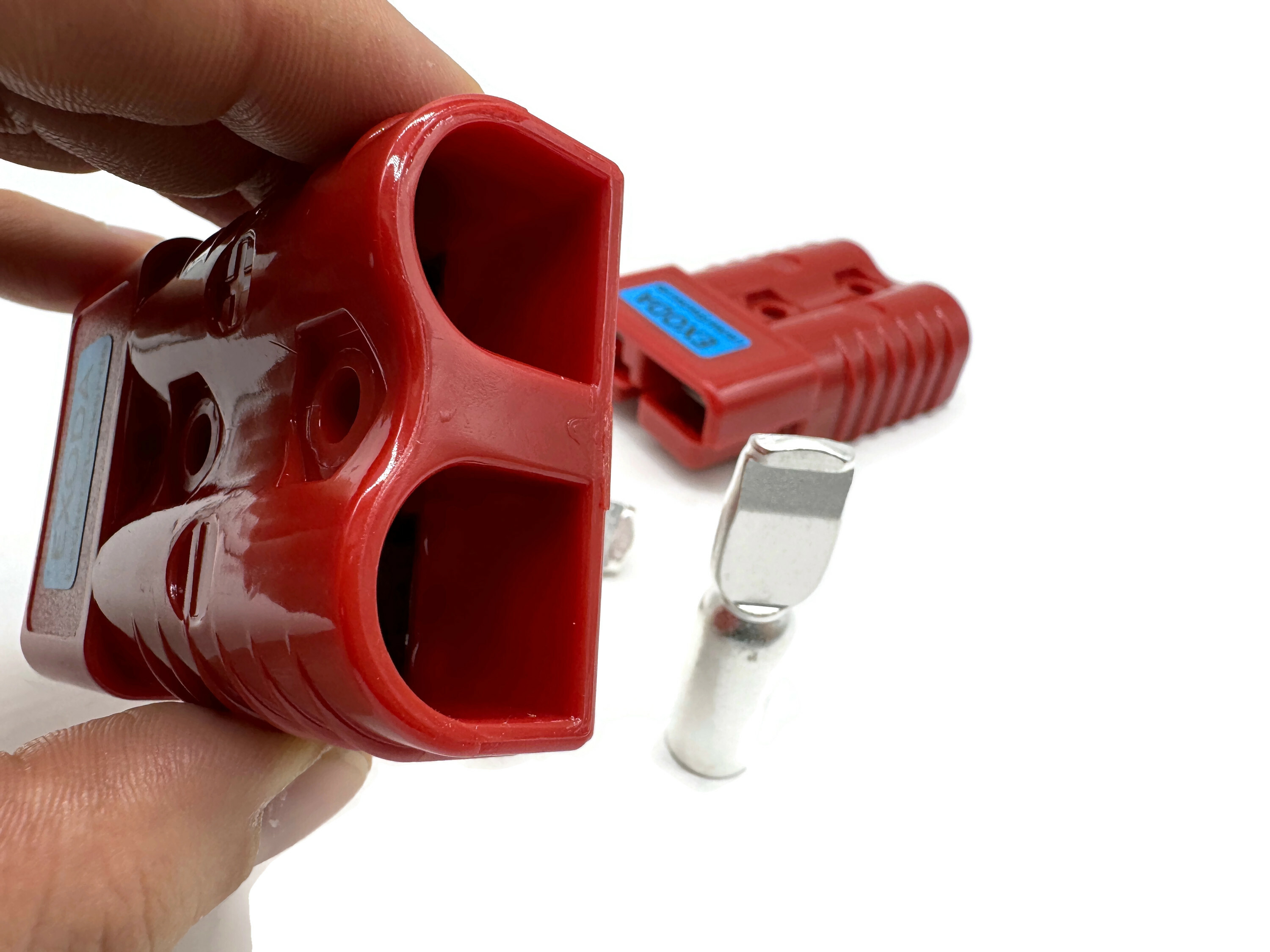 Batterie Stecker 175A 25 mm2 rot Steckverbinder für Gabelstapler Kabel mit Kupferkontakten - Vorschau 2