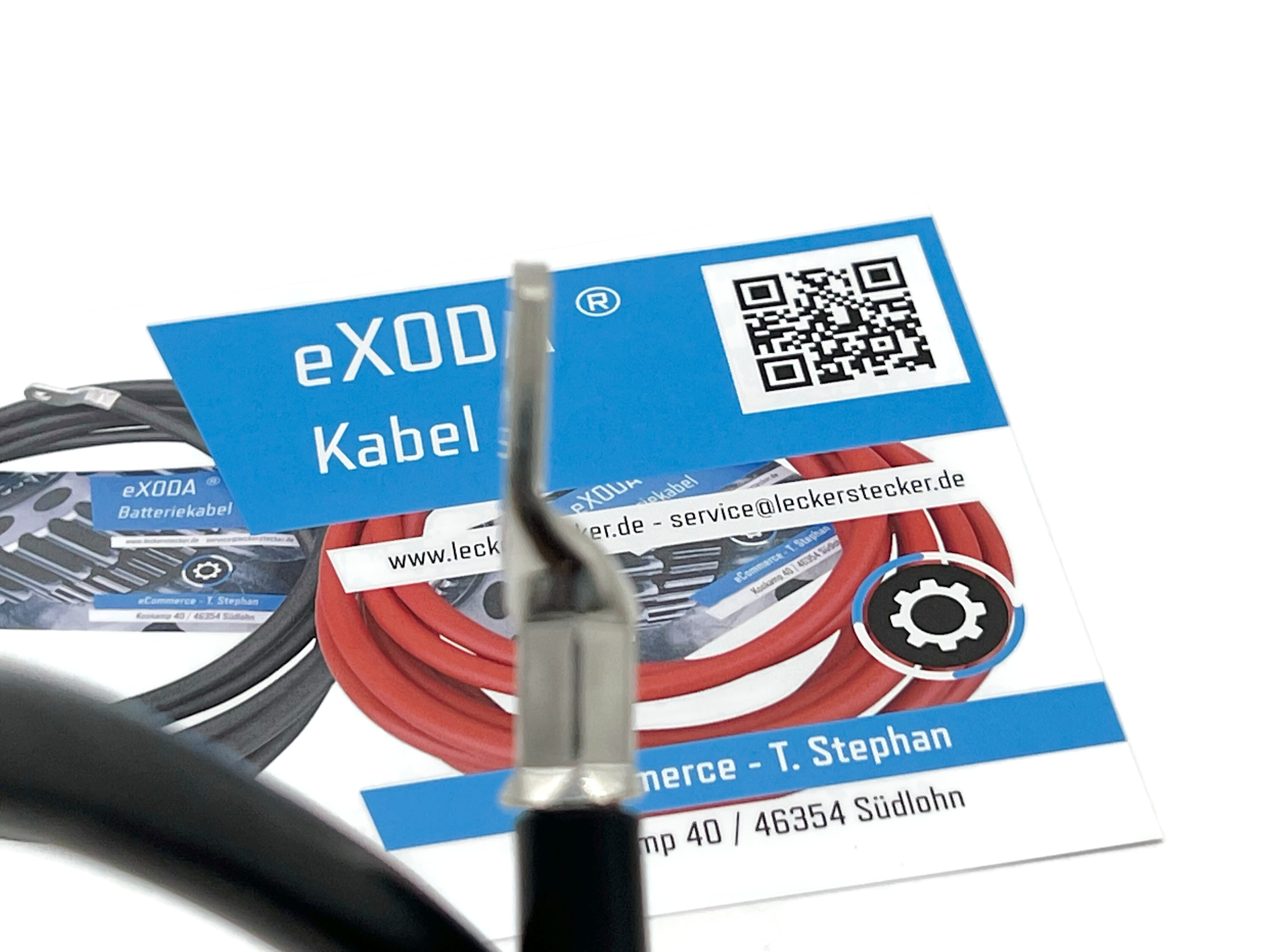 Batteriekabel 35 mm² 50cm mit Kabelschuhen M8 Schwarz flexibel hochqualitativ 99 9  Kupfer - Vorschau 3