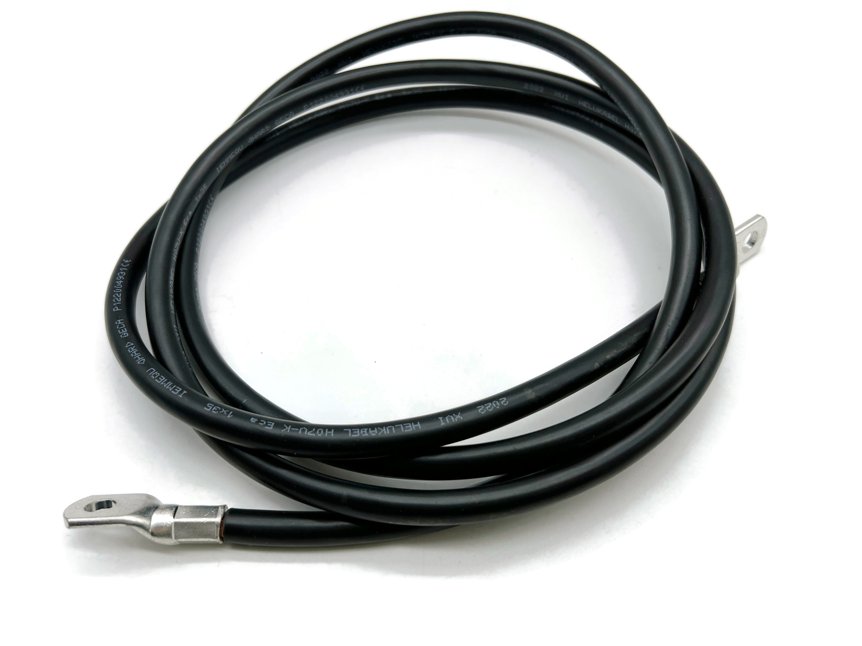 Batteriekabel 35 mm² 200cm M8 Kabelschuhe Schwarz hochwertiges Kupferkabel für Auto Boot Motorrad - Vorschau 3