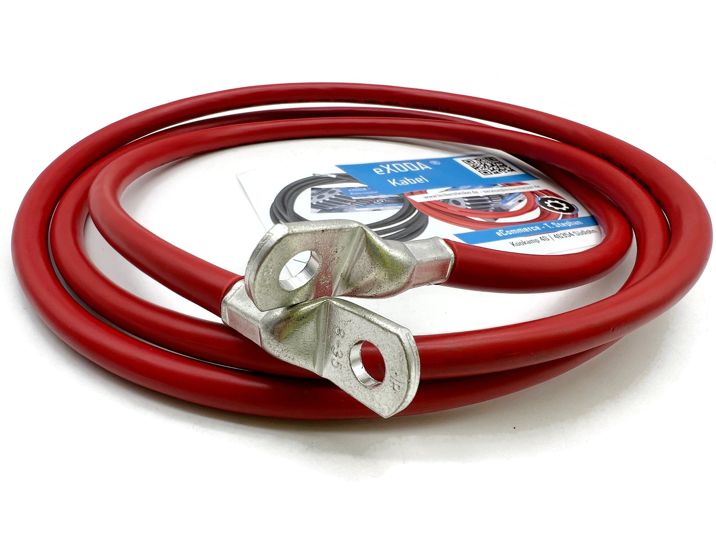 Batteriekabel 35 mm² 200cm M8 Rot mit Kabelschuhen für Fahrzeuge aus Kupfer - Vorschau 4