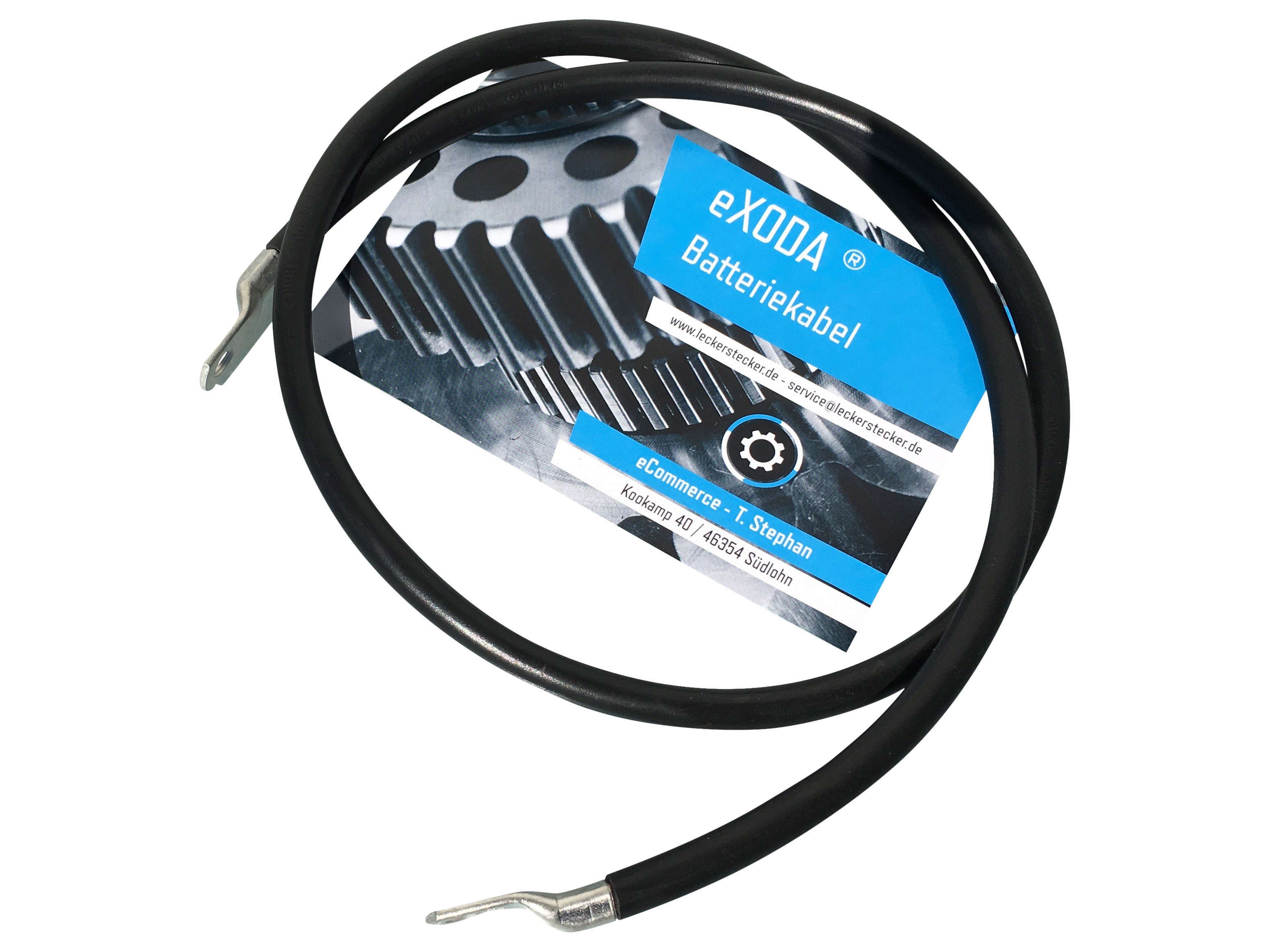 Batteriekabel 14mm2 1,8m M6 M10 Ringösen schwarz