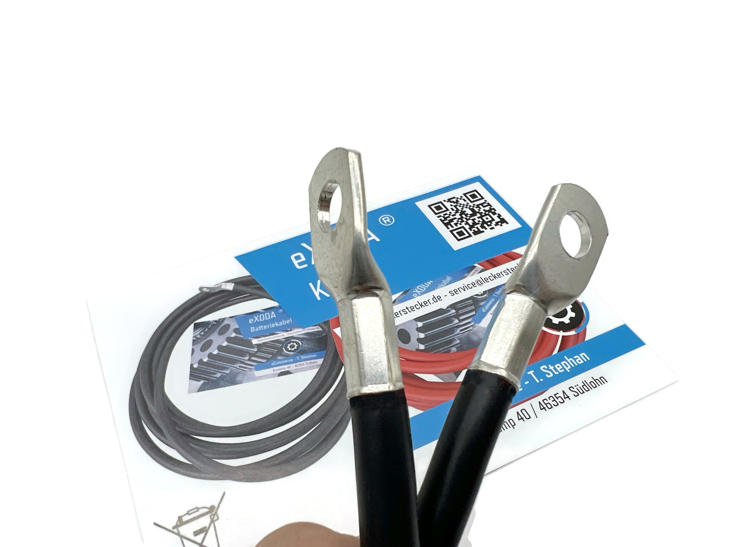 Batteriekabel 25 mm² 200cm M8 Schwarz flexibel robust 99 Prozent Kupfer hitzebeständig bis 70 Grad - Vorschau 5