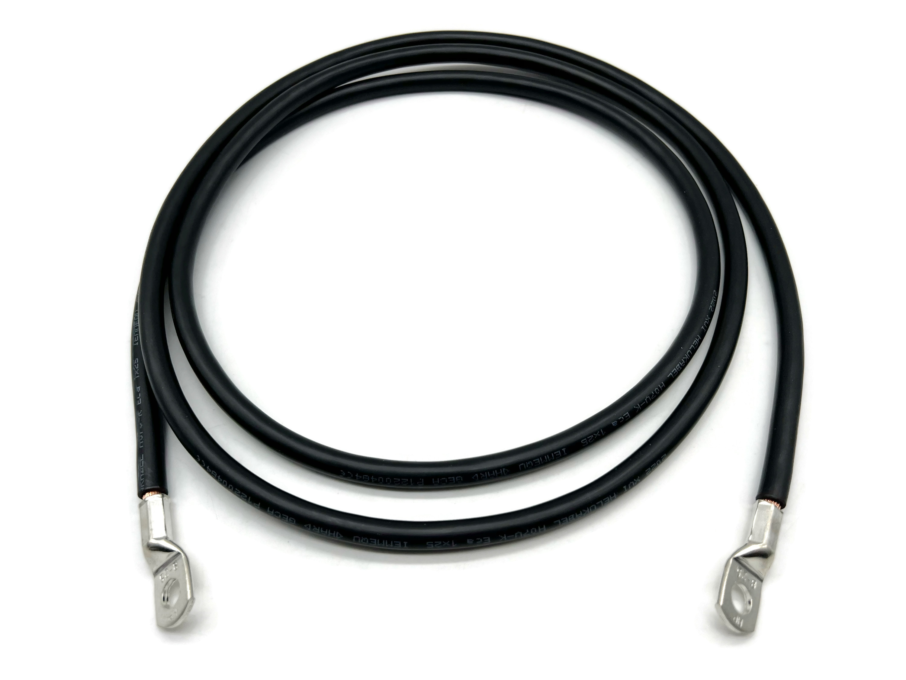Batteriekabel 25 mm² 200cm M8 Schwarz flexibel robust 99 Prozent Kupfer hitzebeständig bis 70 Grad - Vorschau 4