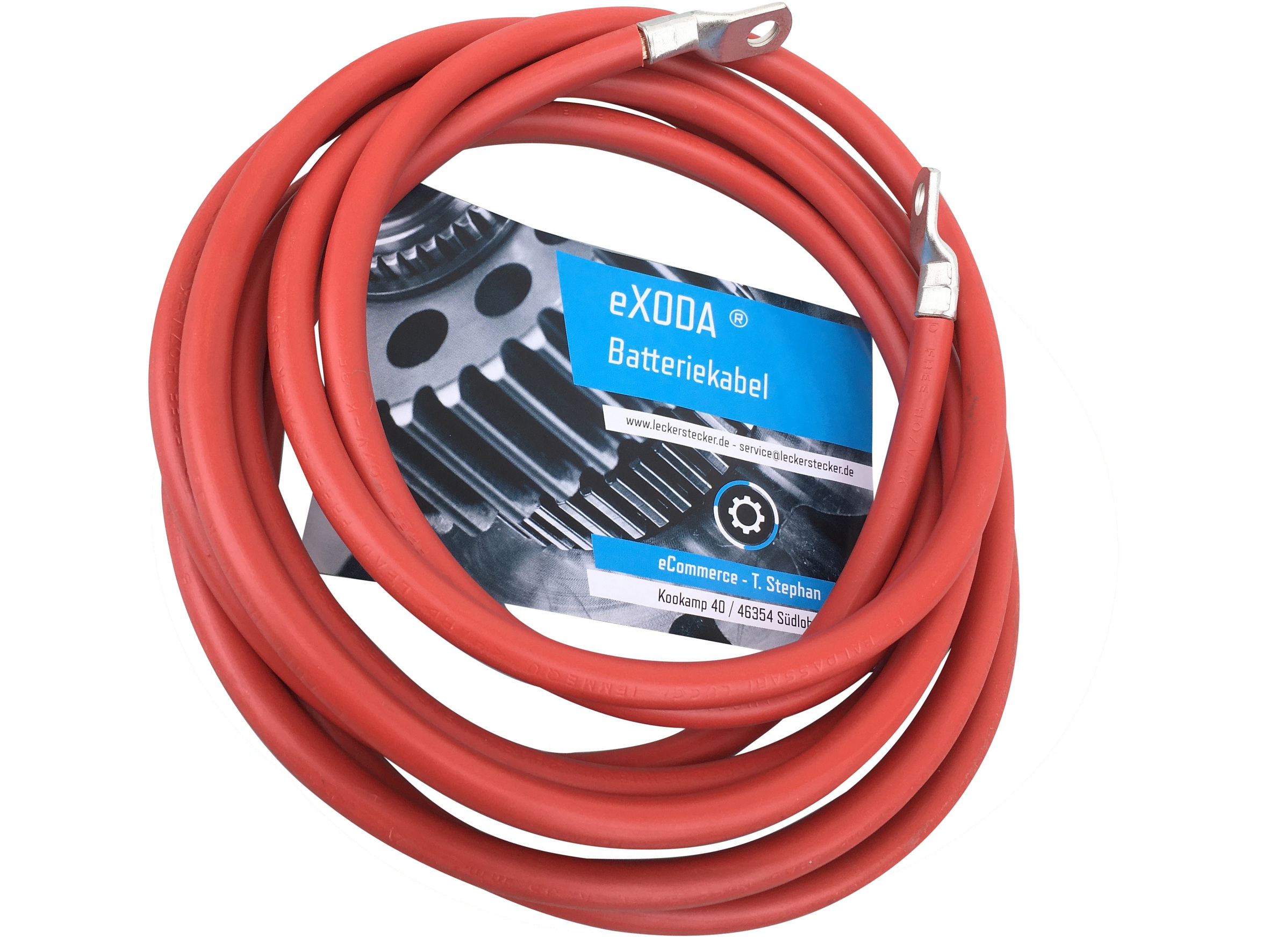 Batteriekabel 35mm2 400cm M8 mit Ringösen Rot - Vorschau 5