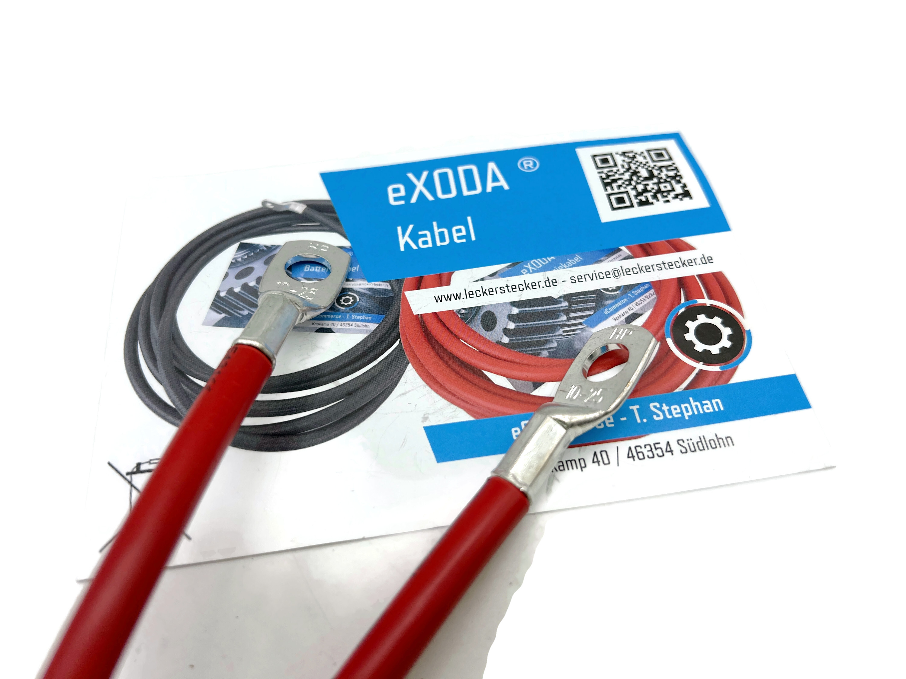 Batteriekabel 25 mm² 200cm M10 Rot für KFZ Motorrad Boot 1008 Watt 12V flexibles Kabel - Vorschau 2