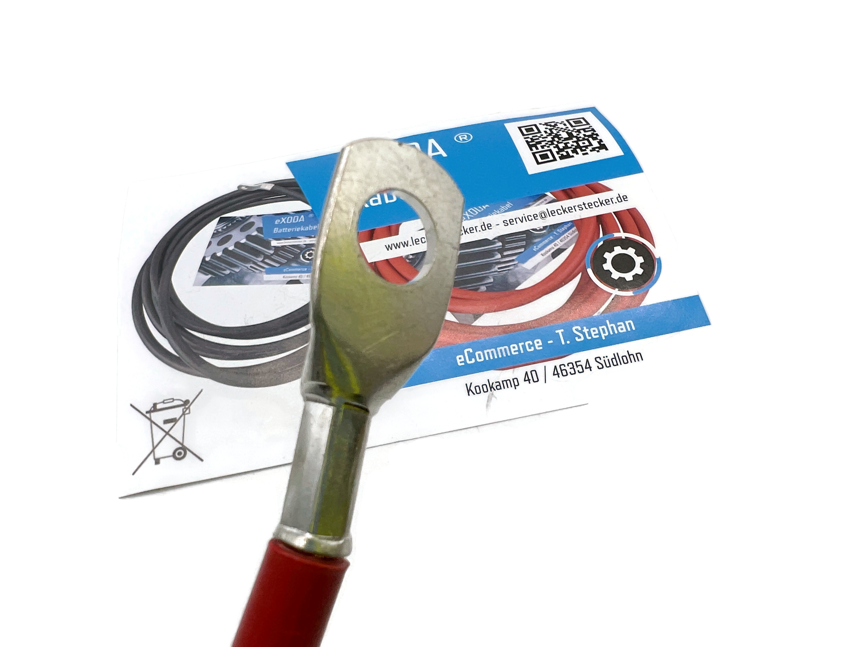 Batteriekabel 25 mm² 200cm M10 Rot für KFZ Motorrad Boot 1008 Watt 12V flexibles Kabel - Vorschau 4