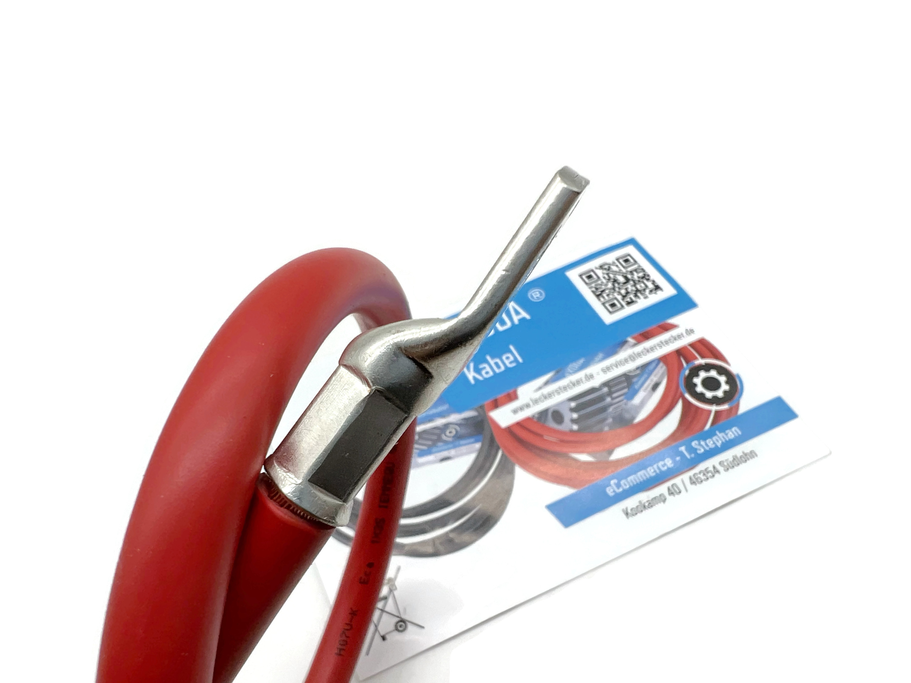 Batteriekabel 35 mm² 50cm mit M8 Kabelschuhen Rot hohe Qualität flexibel max 470A 12V - Vorschau 4