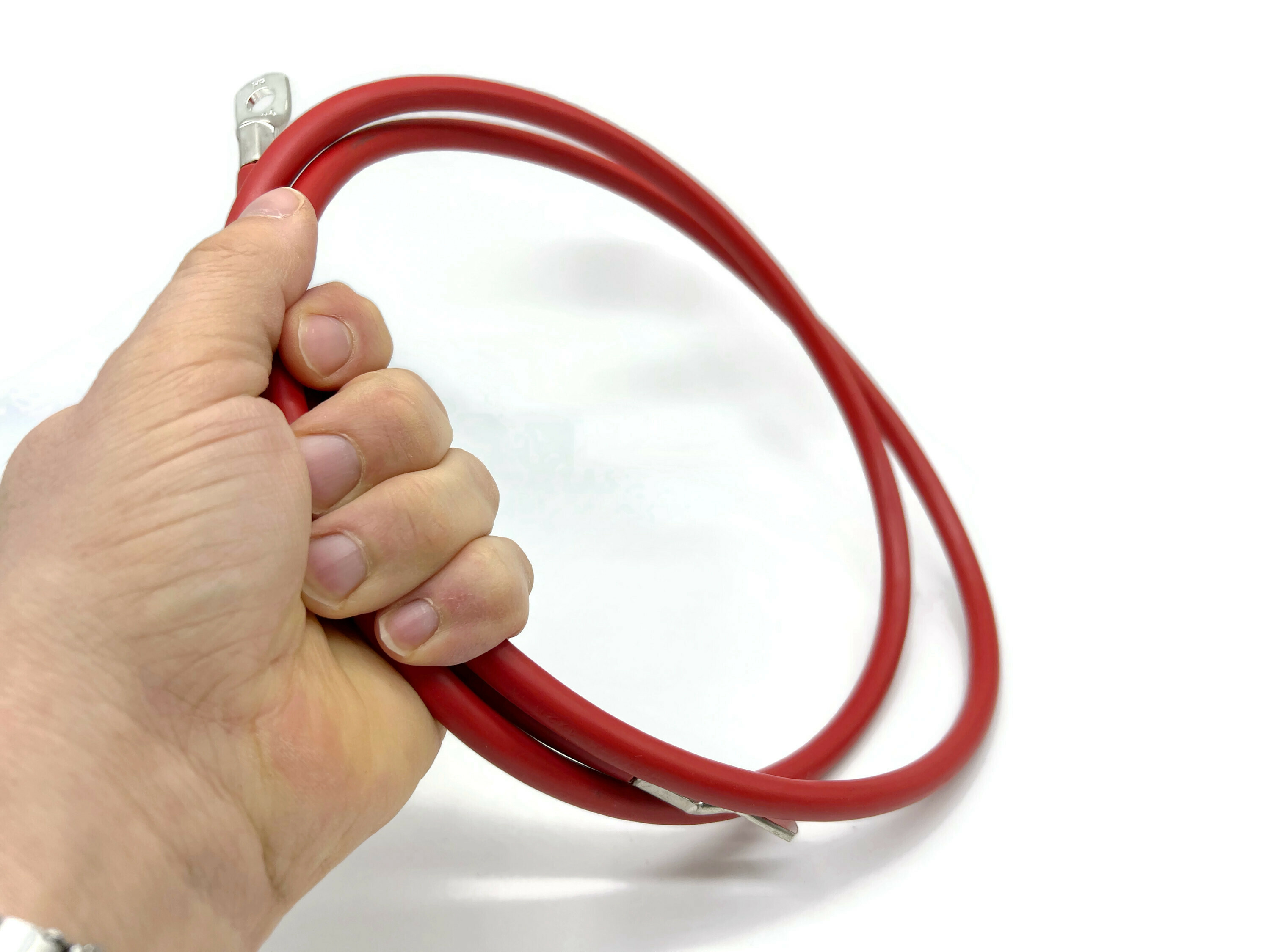 Batteriekabel 25 mm² 150cm M8 Rot flexibel langlebig 99 Prozent Kupferanteil H07VK - Vorschau 6