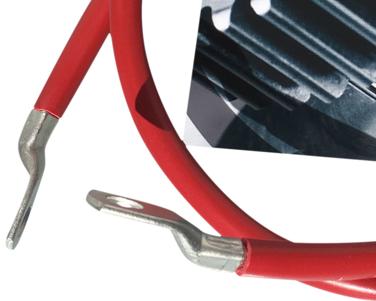 Batteriekabel 25 mm² 100cm mit M6 Kabelschuhen Rot - Vorschau 2