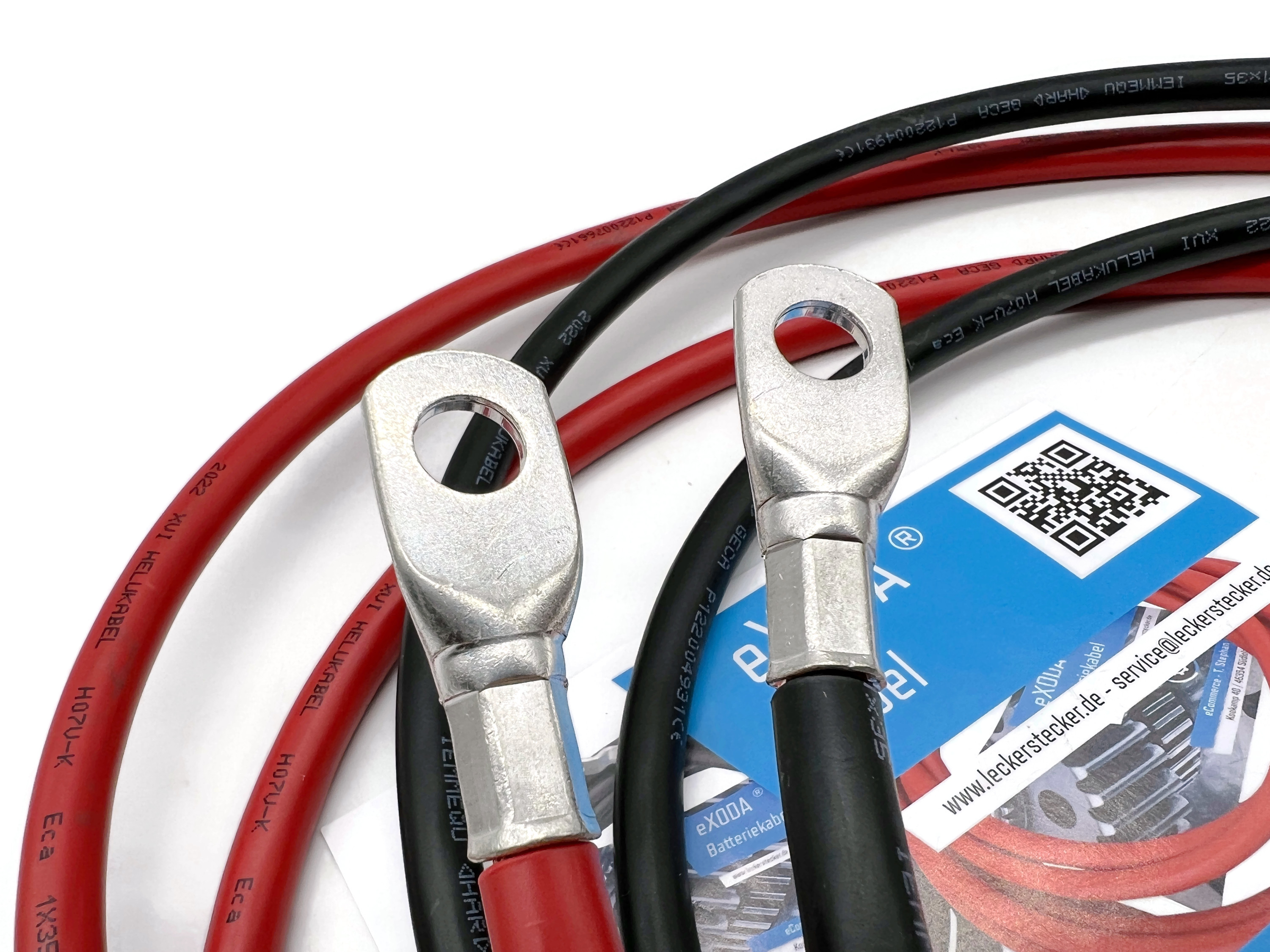 Batteriekabel Set 200 cm 35 mm² M10 Kabelschuhe Rot Schwarz flexibel hochwertig - Vorschau 3
