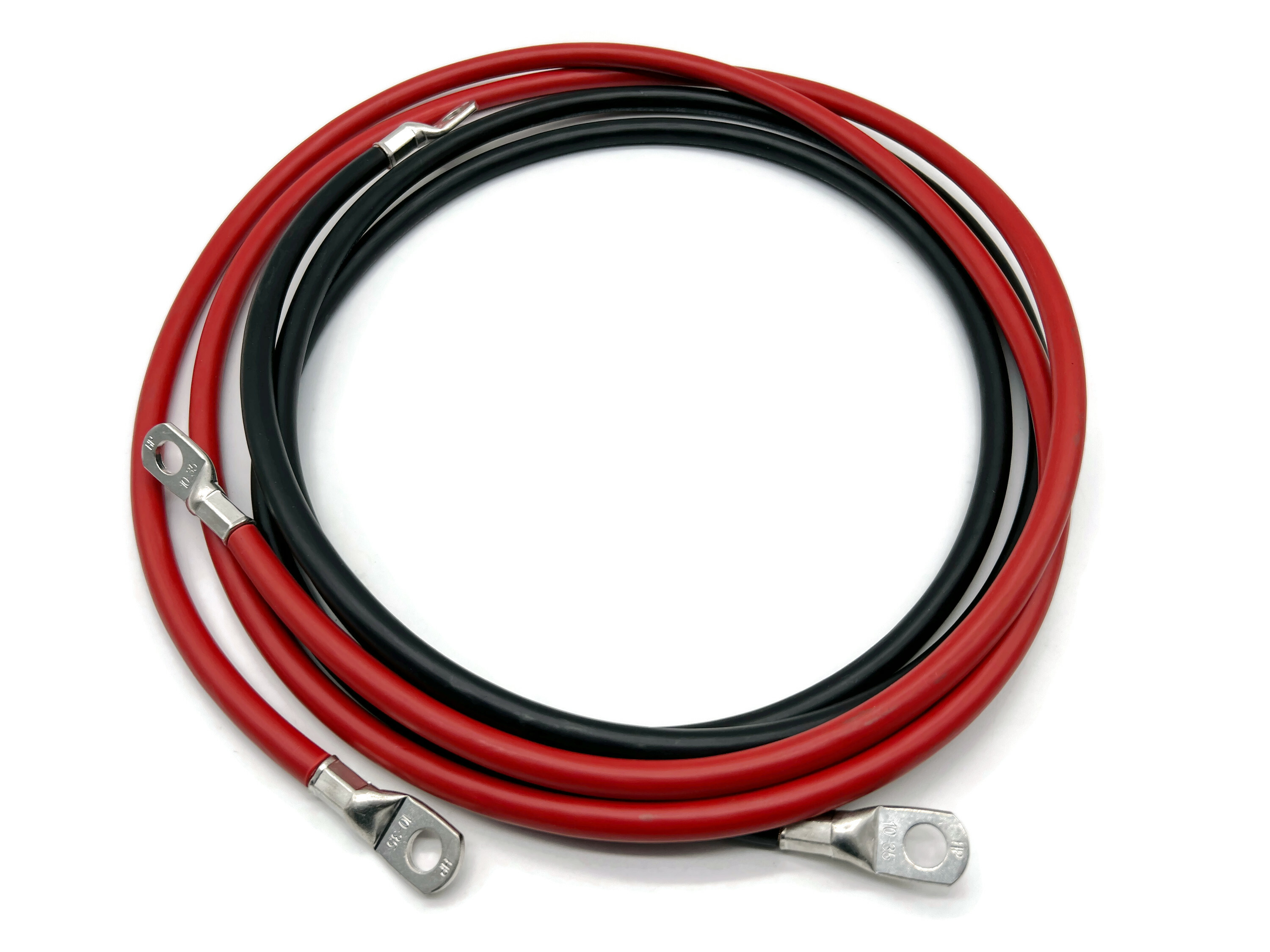Batteriekabel Set 200 cm 35 mm² M10 Kabelschuhe Rot Schwarz flexibel hochwertig - Vorschau 4
