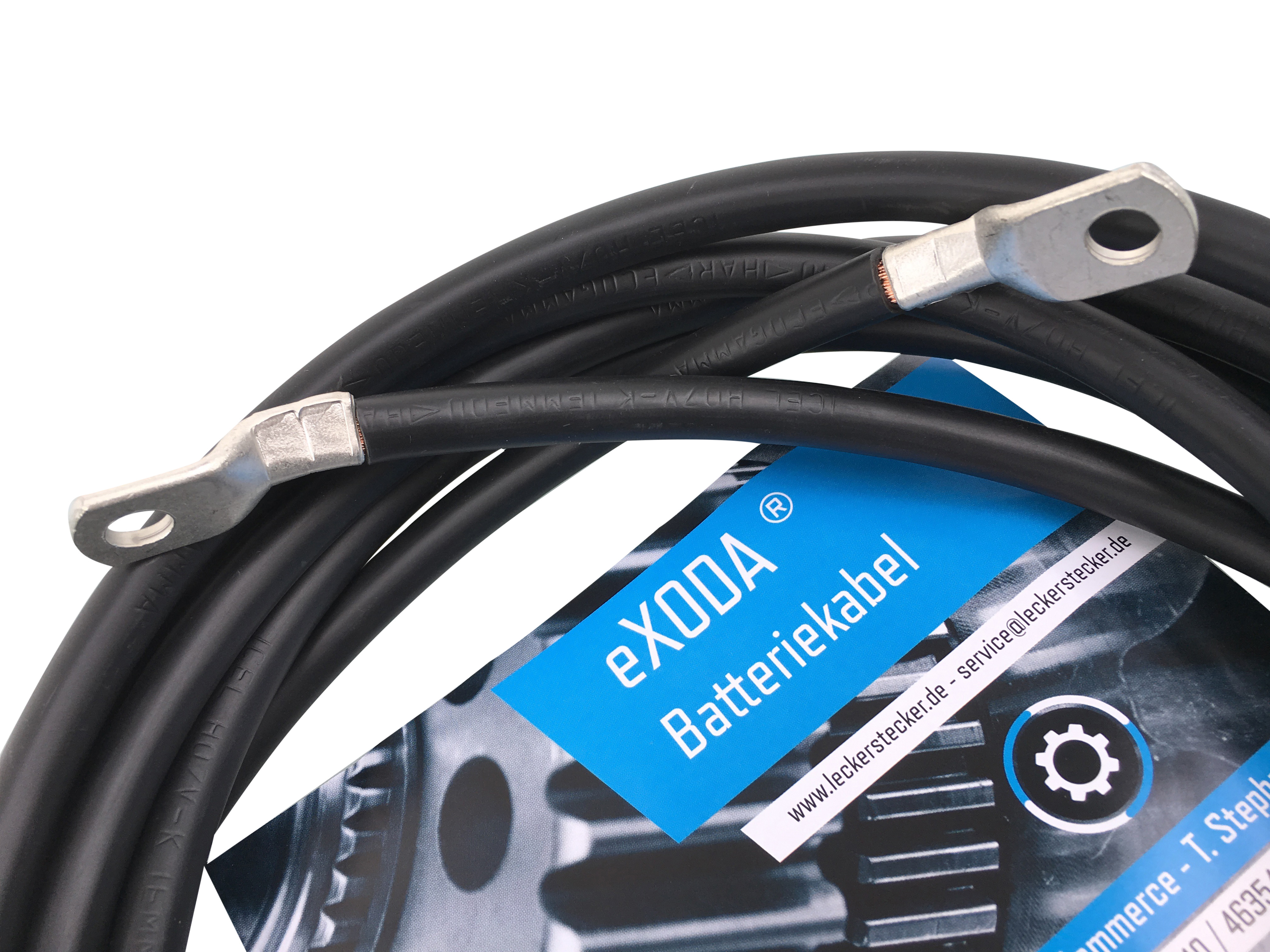 Batteriekabel Set 35mm2 400cm M8 mit Ringösen rot schwarz - Vorschau 3