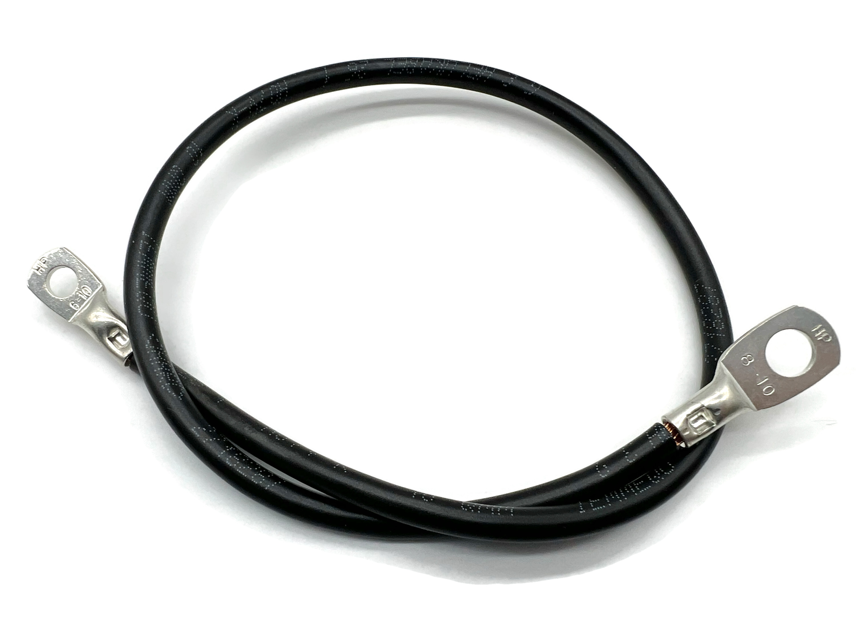 Batteriekabel 10 mm² 50cm Kabelschuhe M6 und M8 Schwarz - Vorschau 5