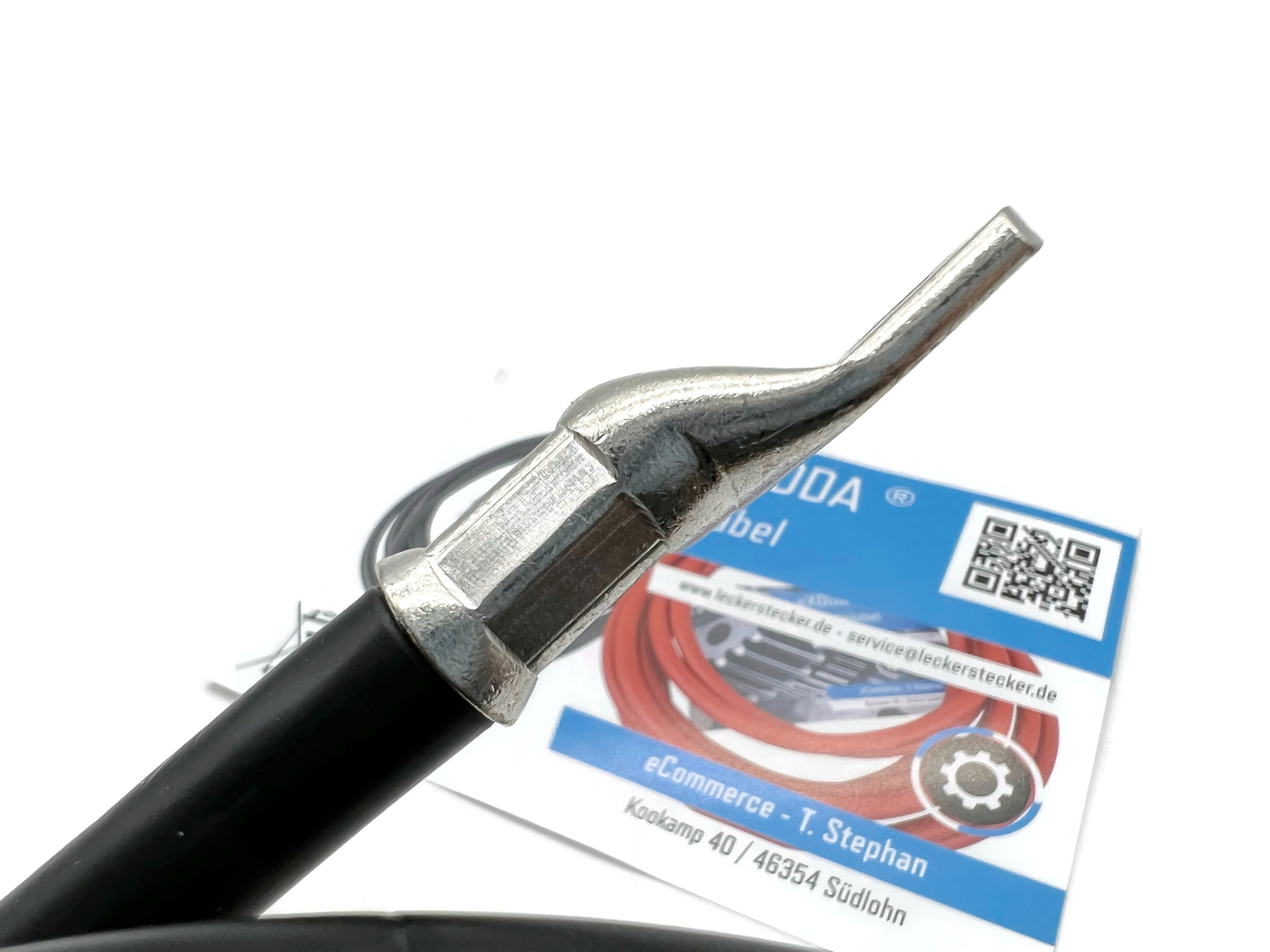 Batteriekabel 50 mm² 100cm M8 Kabelschuhe Schwarz Hochwertiges Stromkabel 4032 Watt 336A - Vorschau 5