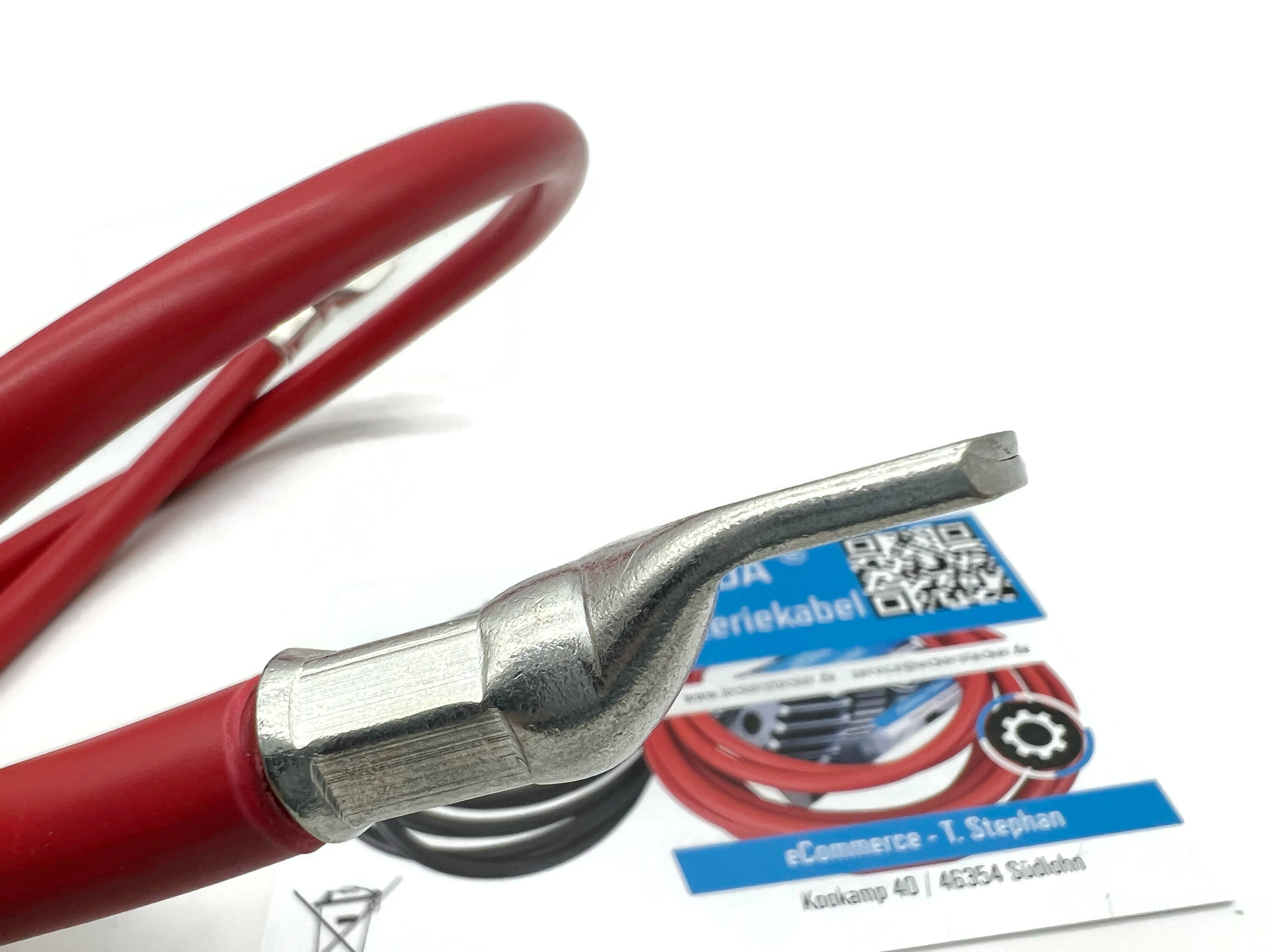 50 mm² Batteriekabel 100cm Rot M8 Kabelschuhe flexibles Kabel 336A hohe Leitfähigkeit - Vorschau 2