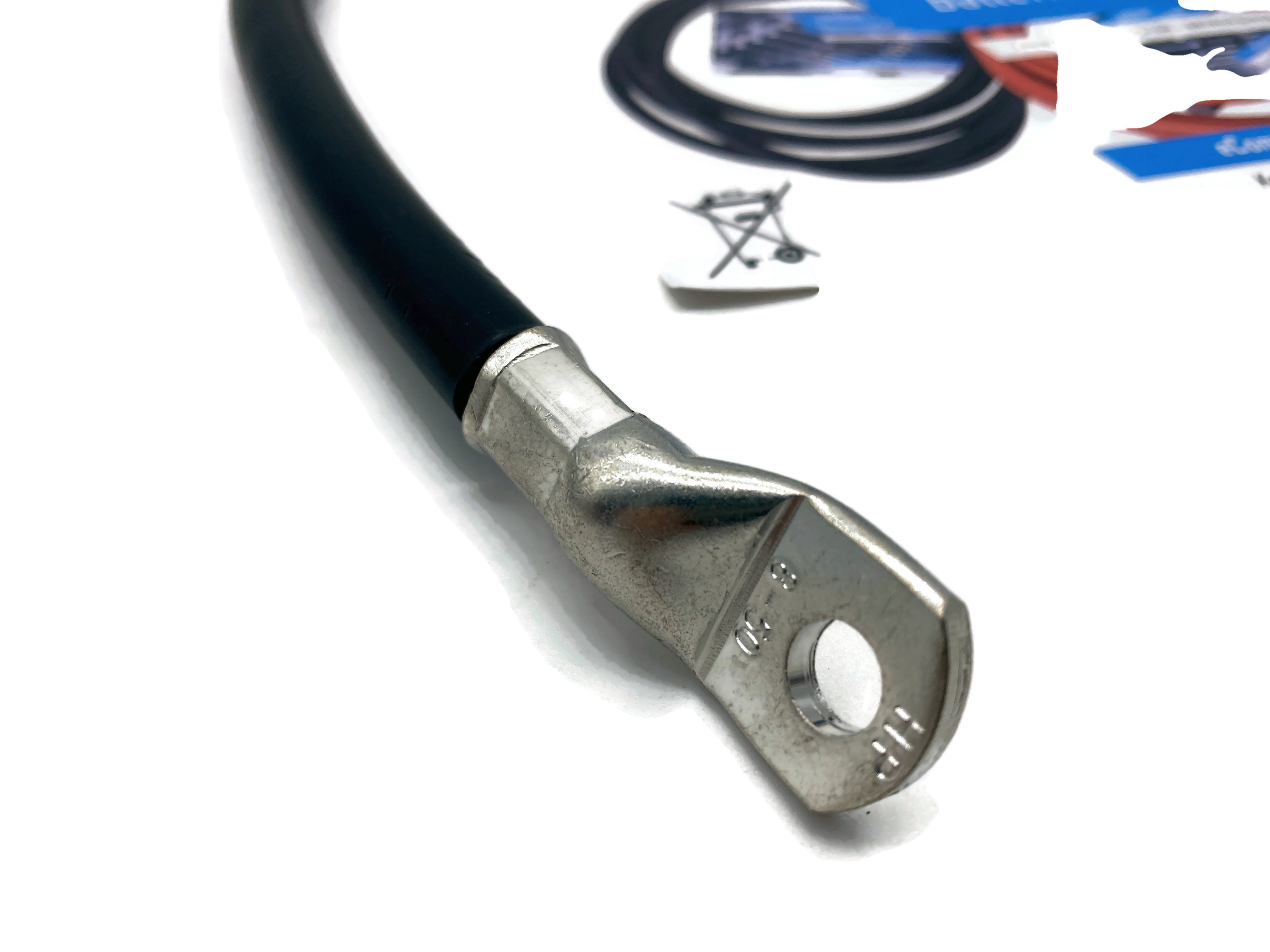 Batteriekabel 50 mm² 50cm M8 Kabelschuhe Schwarz für 8064 Watt flexibel und hochwertig - Vorschau 11