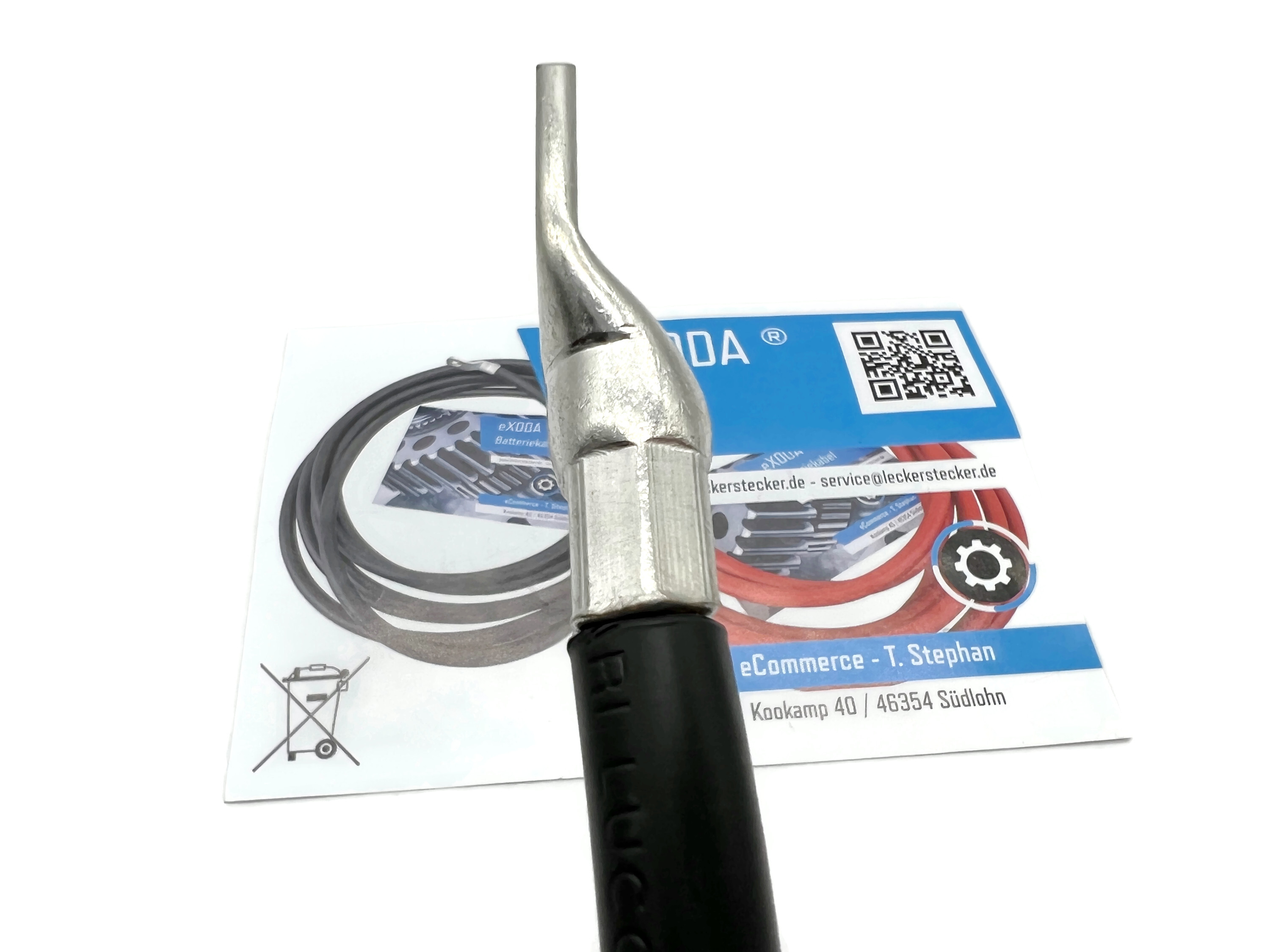 Batteriekabel schwarz 50 mm² 50cm mit M8 und M10 Kabelschuh für Stromverbindungen in Fahrzeugen - Vorschau 3
