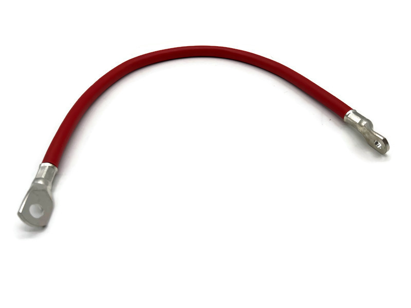 Batteriekabel 50 mm² 50cm Kabelschuhe M10 M8 Rot für Fahrzeuge Boote 99 Prozent Kupfer - Vorschau 3