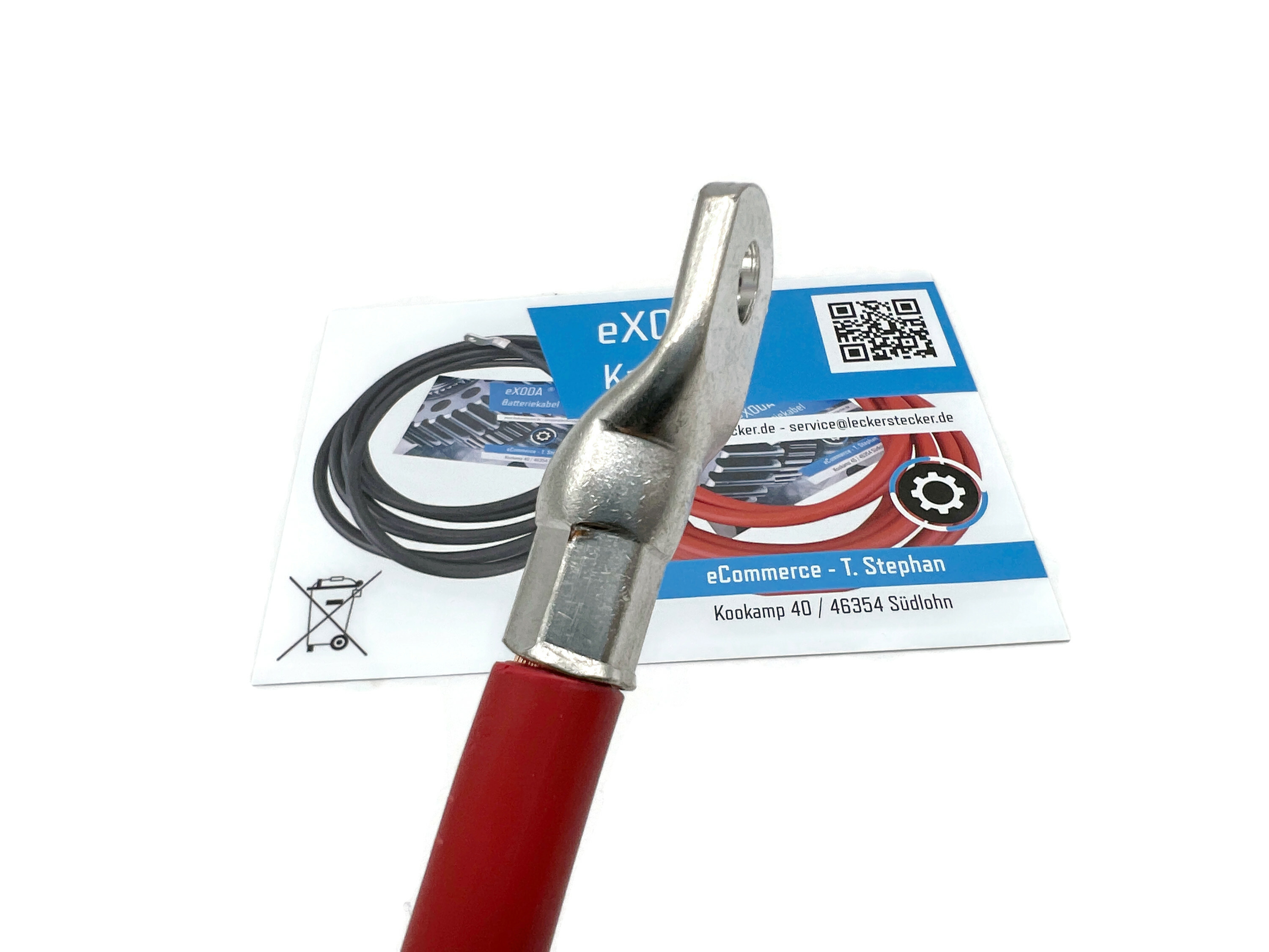 70 mm² Batteriekabel 50cm M8 Kabelschuhe Rot 99 Prozent Kupfer für Auto Boot Motorrad - Vorschau 2