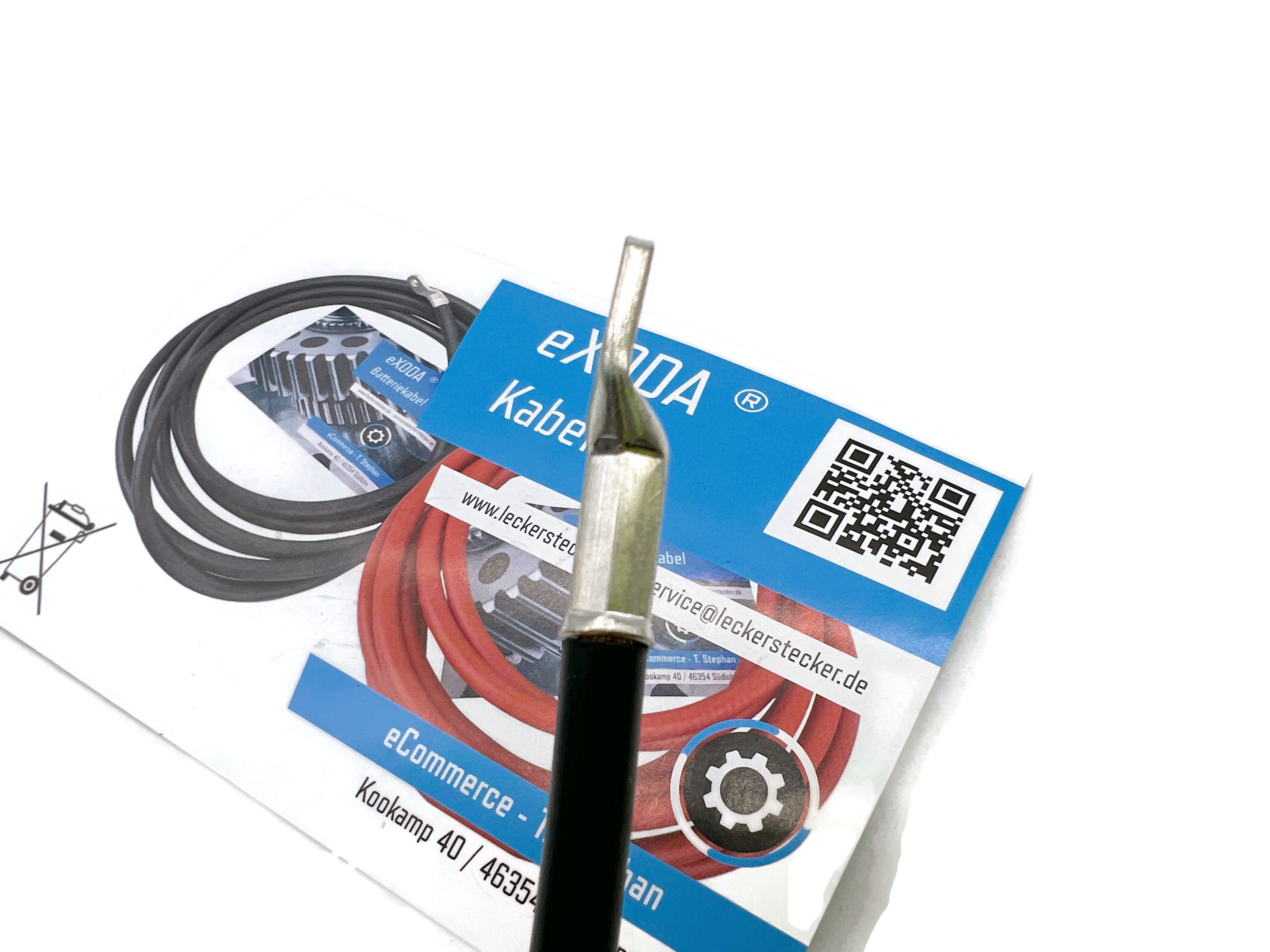 Exoda Batteriekabel 16 mm² 30cm mit M6 Kabelschuhen Schwarz für Auto Boot Motorrad - Vorschau 4