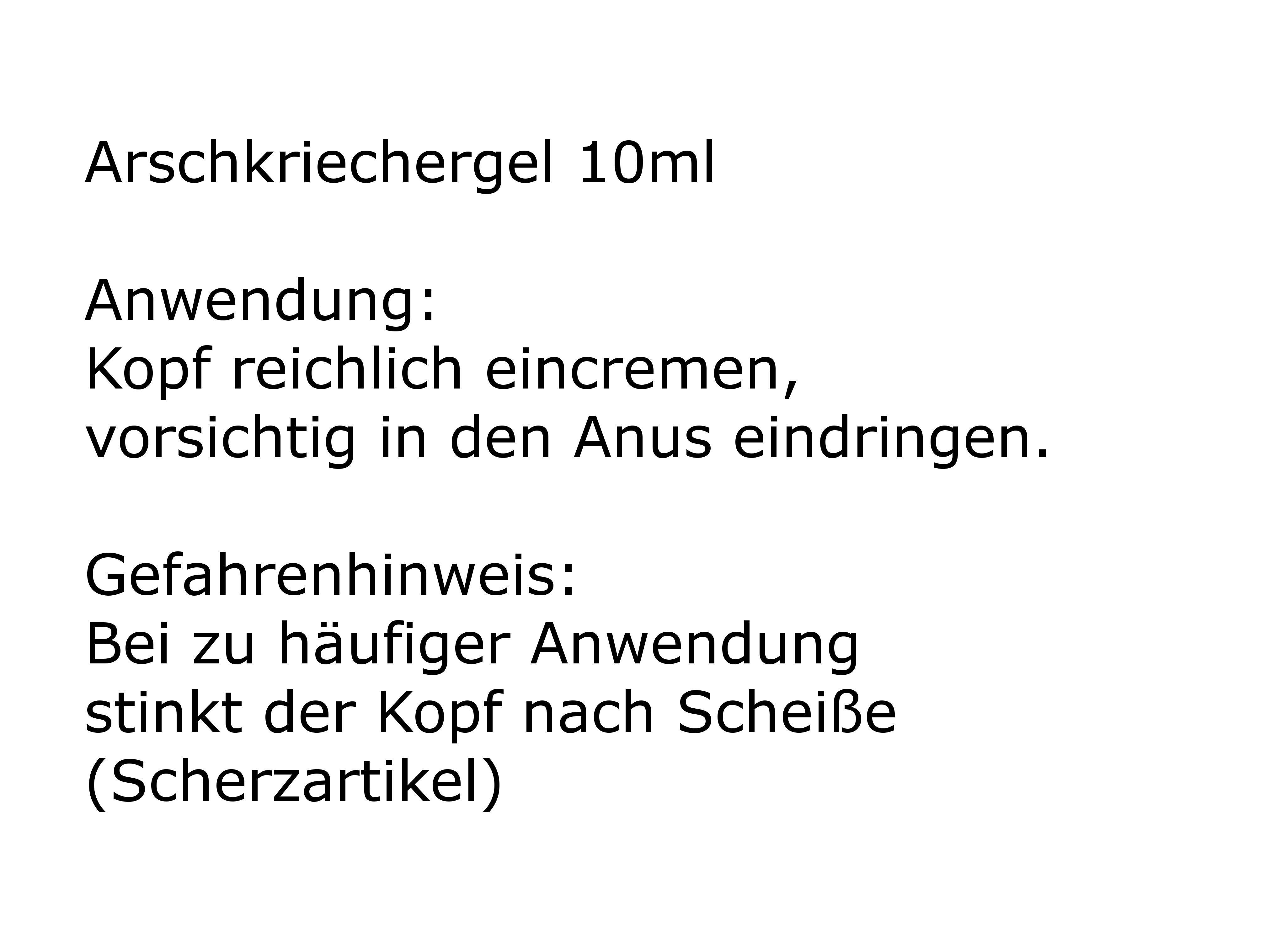 Arschkriechergel 10ml - Scherzartikel von eXODA - Vorschau 2