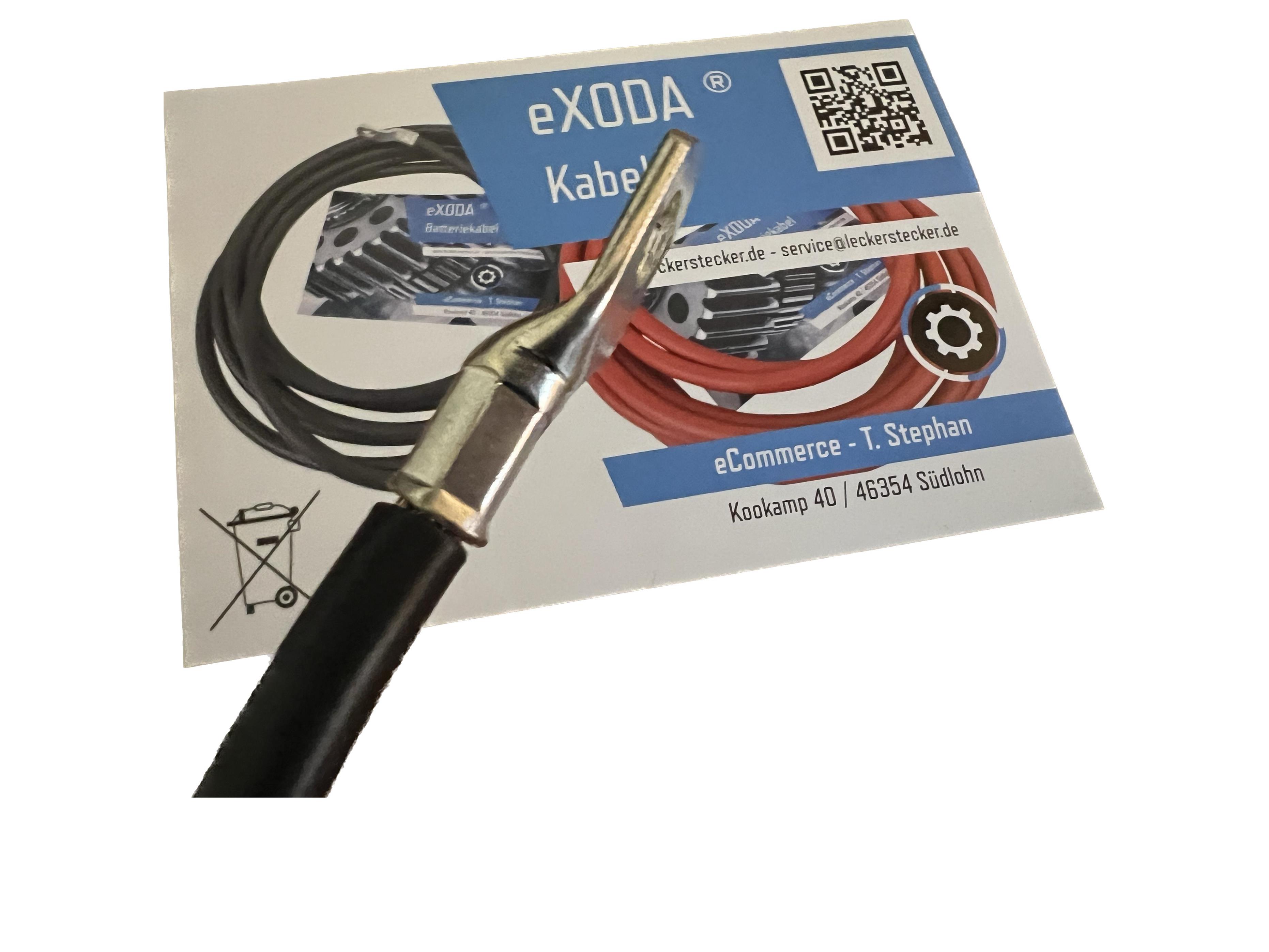 Batteriekabel 35 mm² 50cm mit Kabelschuhen M10 Schwarz flexibel aus 99 Prozent Kupfer bis 5645 Watt - Vorschau 4