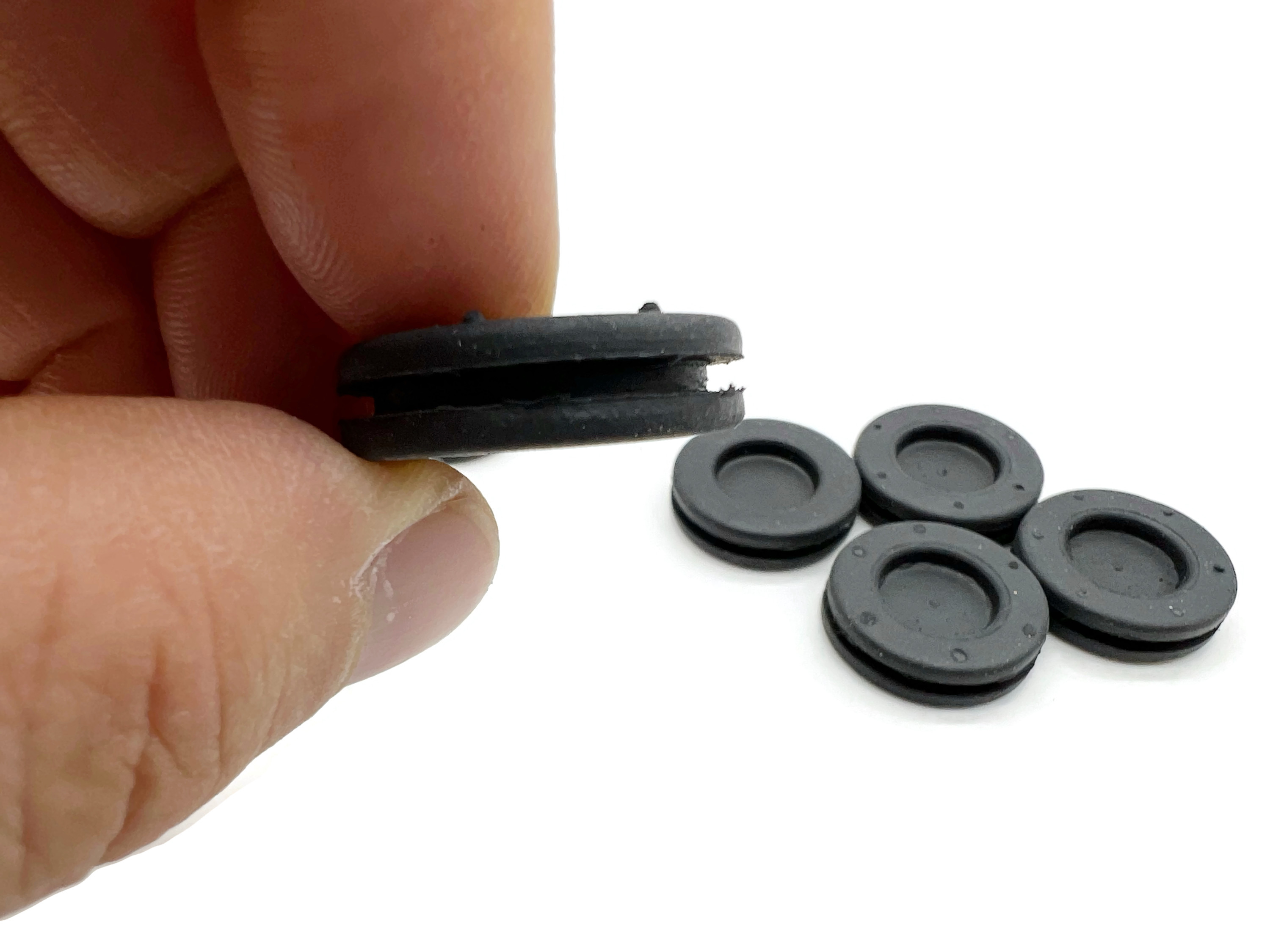 10x Kabeltülle 13,5mm geschlossen Gummitülle Kabeldurchführung Schwarz - Vorschau 6