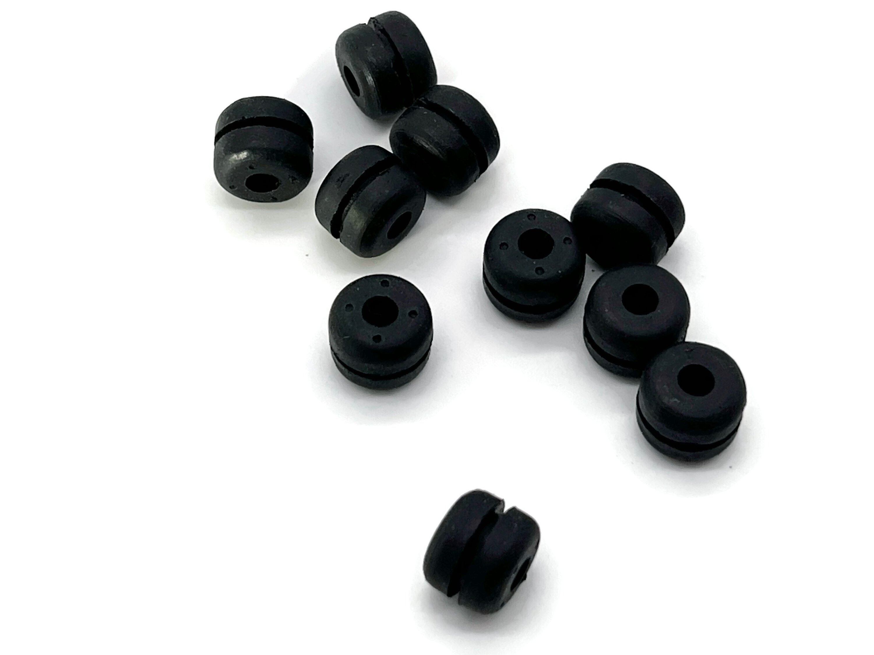 Kabeltülle offen Gummitülle Kabeldurchführung 4,5mm für 1 mm² Kabel 10 Stück Schwarz - Vorschau 6