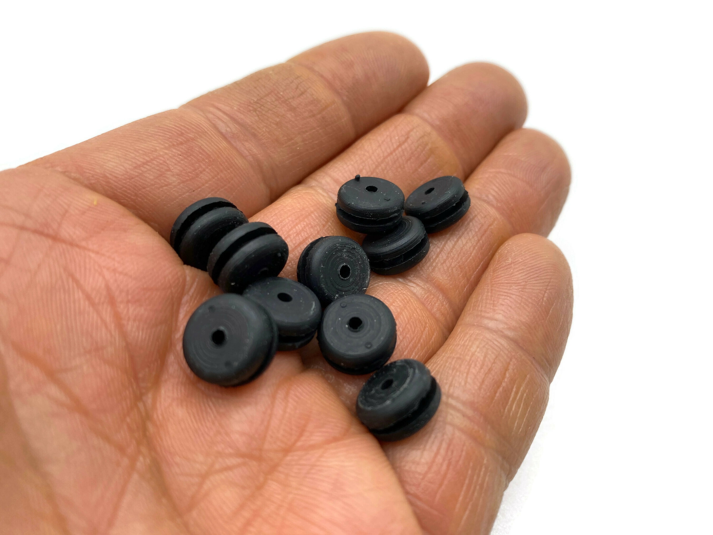 10x Kabeltülle offen 2mm Kabeldurchführung schwarz - Vorschau 6