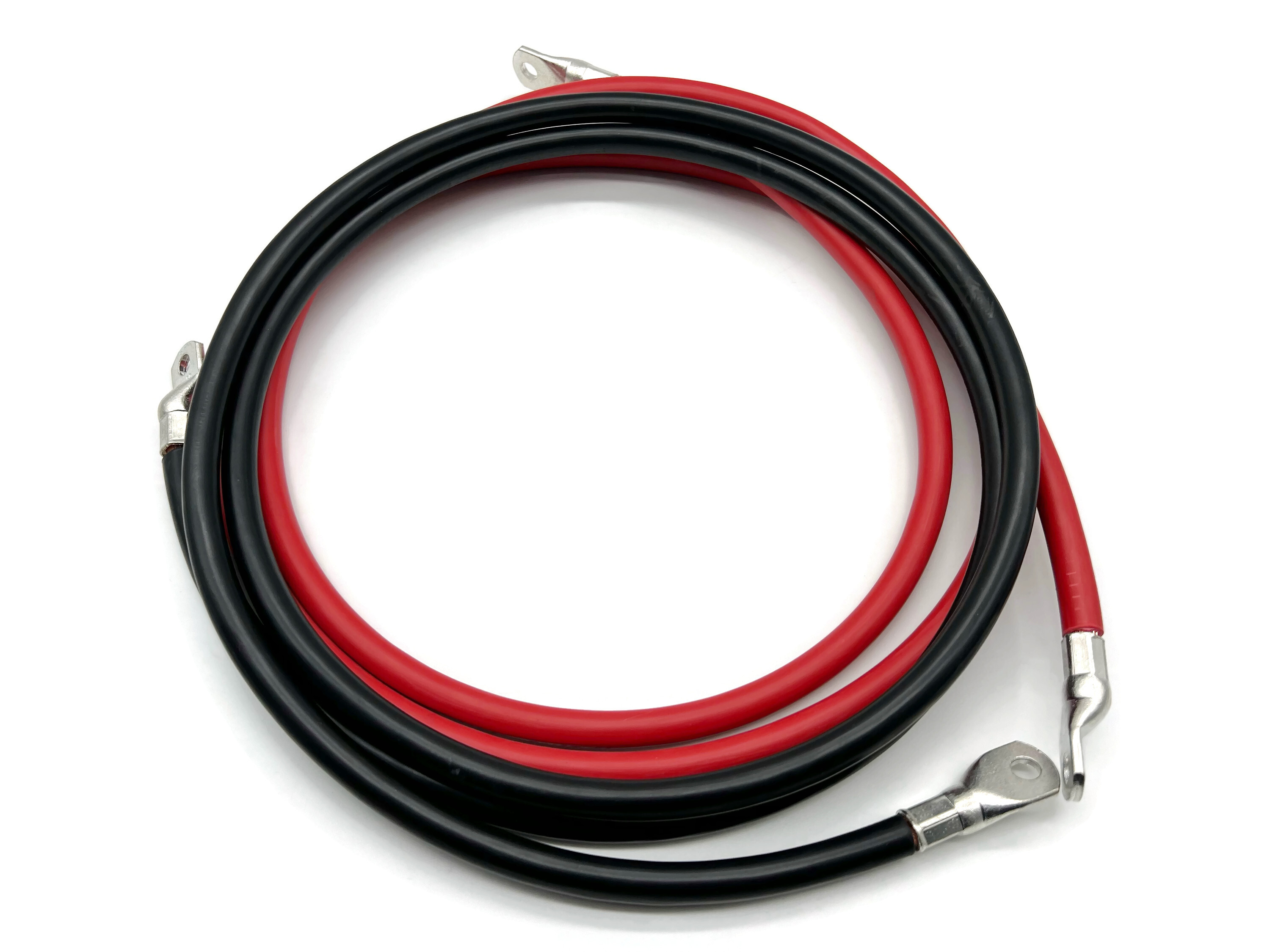 Batteriekabel Set 50 mm² 200cm mit M8 Kabelschuhen Rot Schwarz hohe Qualität flexibel - Vorschau 2